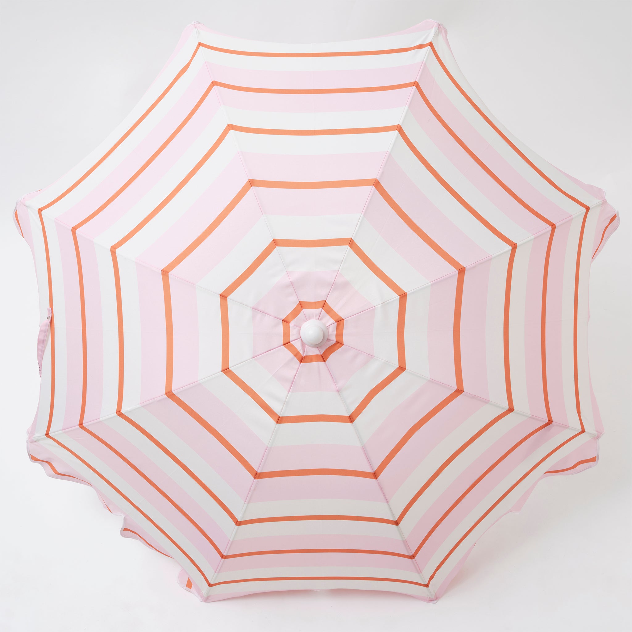 Beach Umbrella | Summer Stripe Strawberry Sorbet