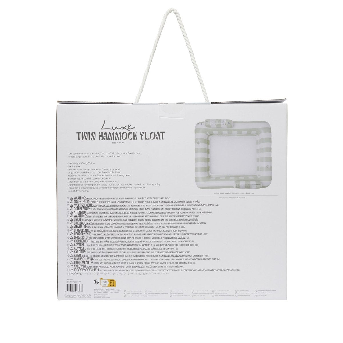 Luxe Twin Hammock Float - The Vacay - SUNNYLiFE AU