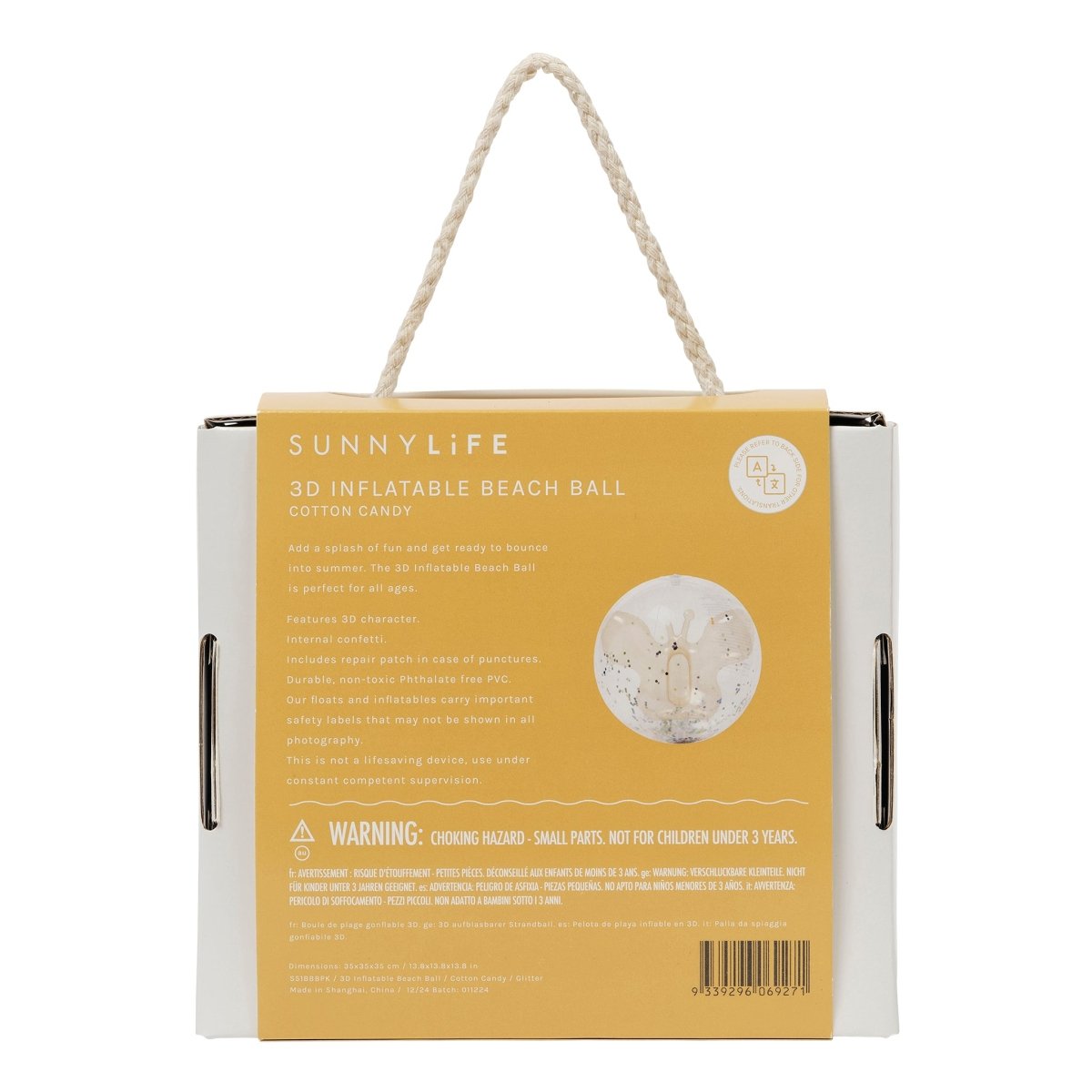 3D Inflatable Beach Ball - Cotton Candy - SUNNYLiFE AU