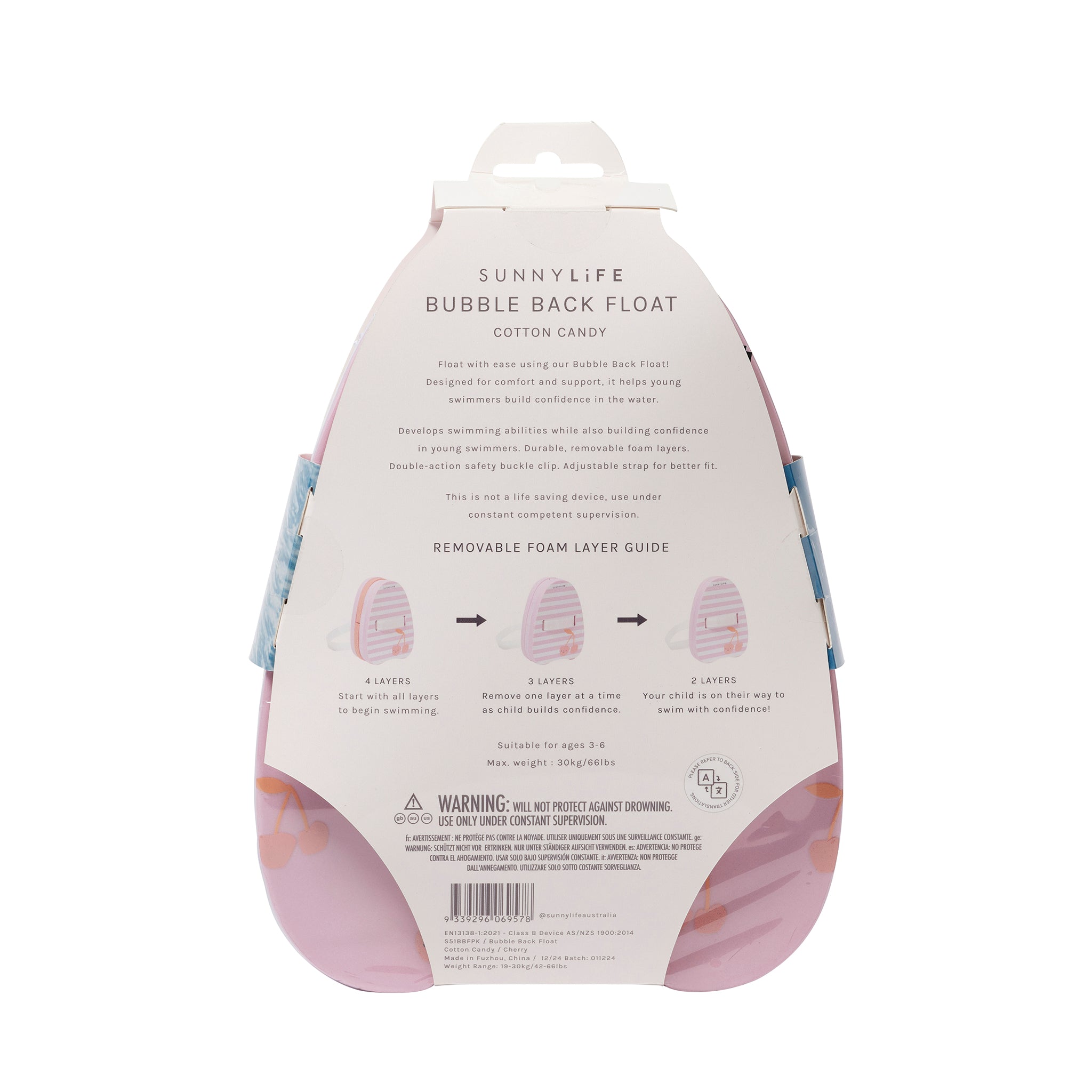 Bubble Back Float - Cotton Candy Cherry