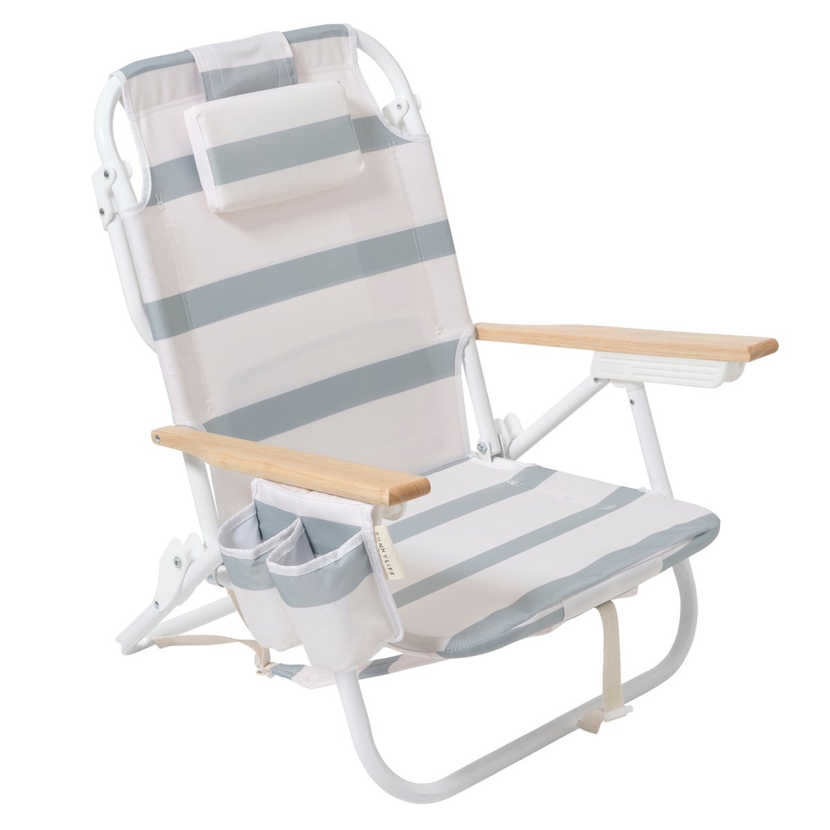 Deluxe Beach Chair - Sea Sage Stripe - SUNNYLiFE AU