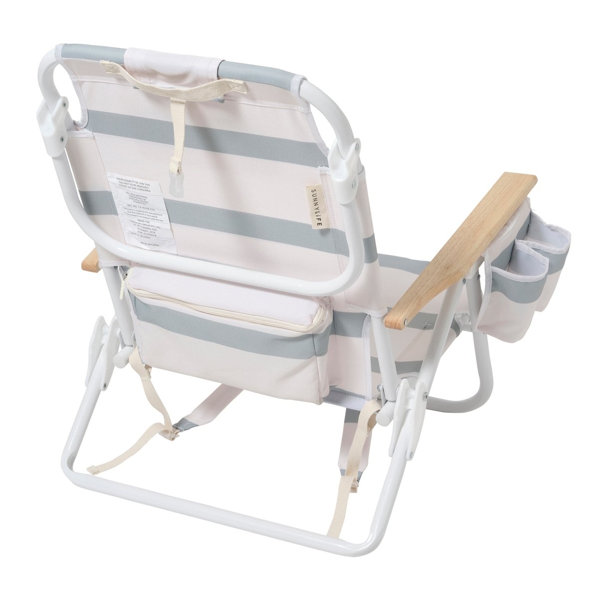 Deluxe Beach Chair - Sea Sage Stripe - SUNNYLiFE AU