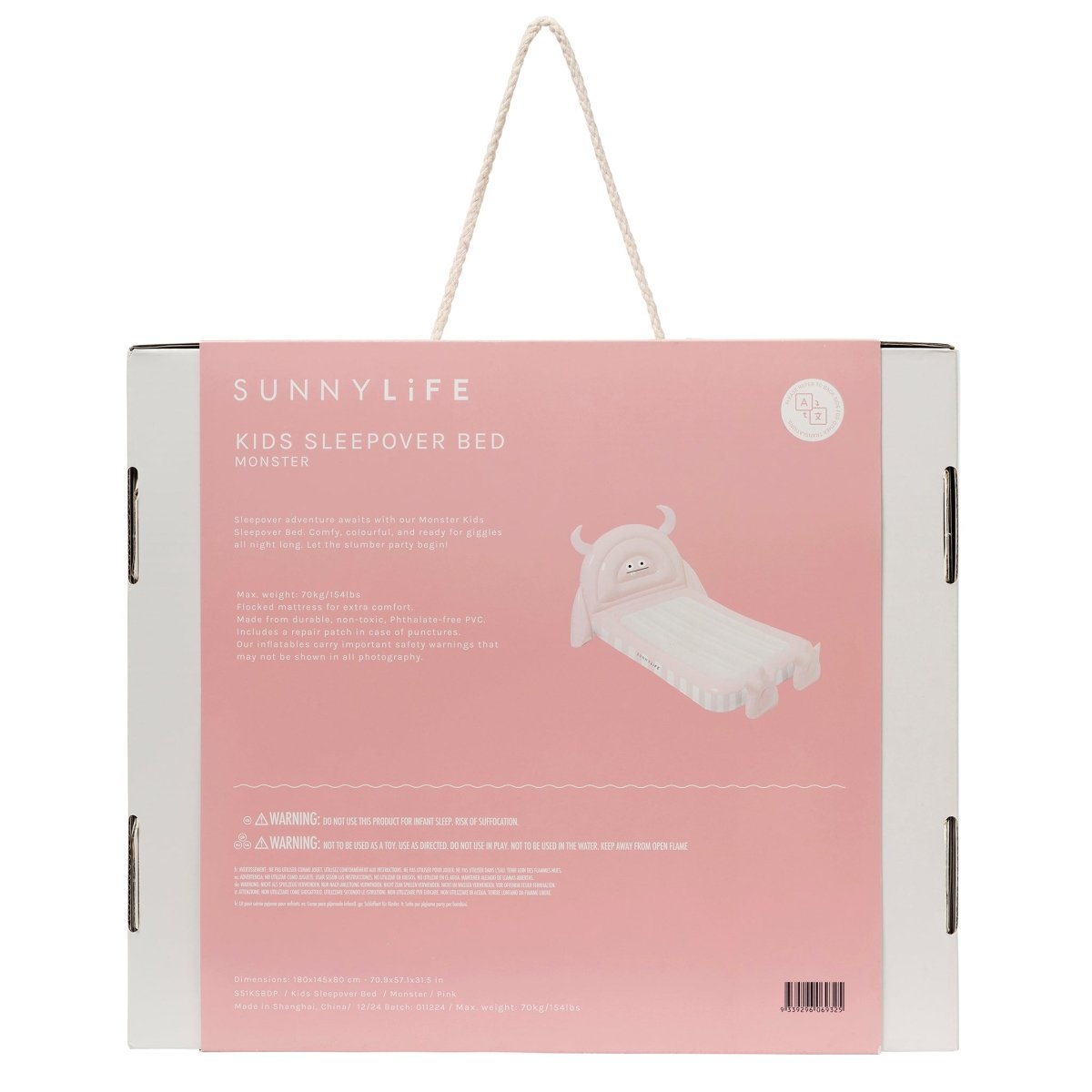 Kids Air Mattress - Monster Pink - SUNNYLiFE AU
