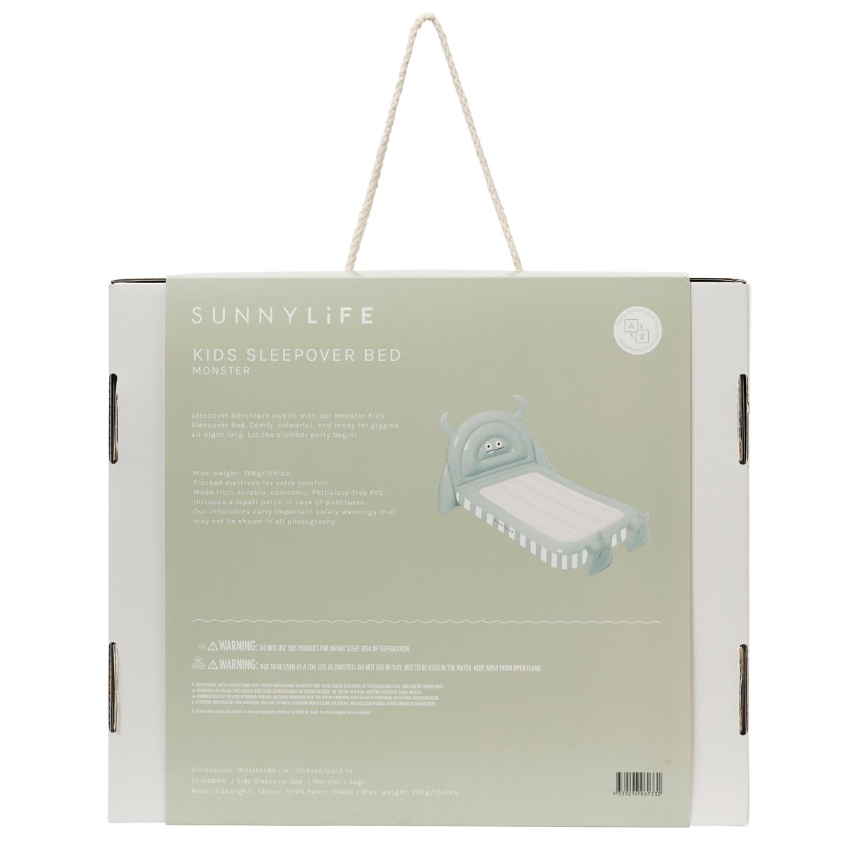 Kids Air Mattress - Monster Sage - SUNNYLiFE AU