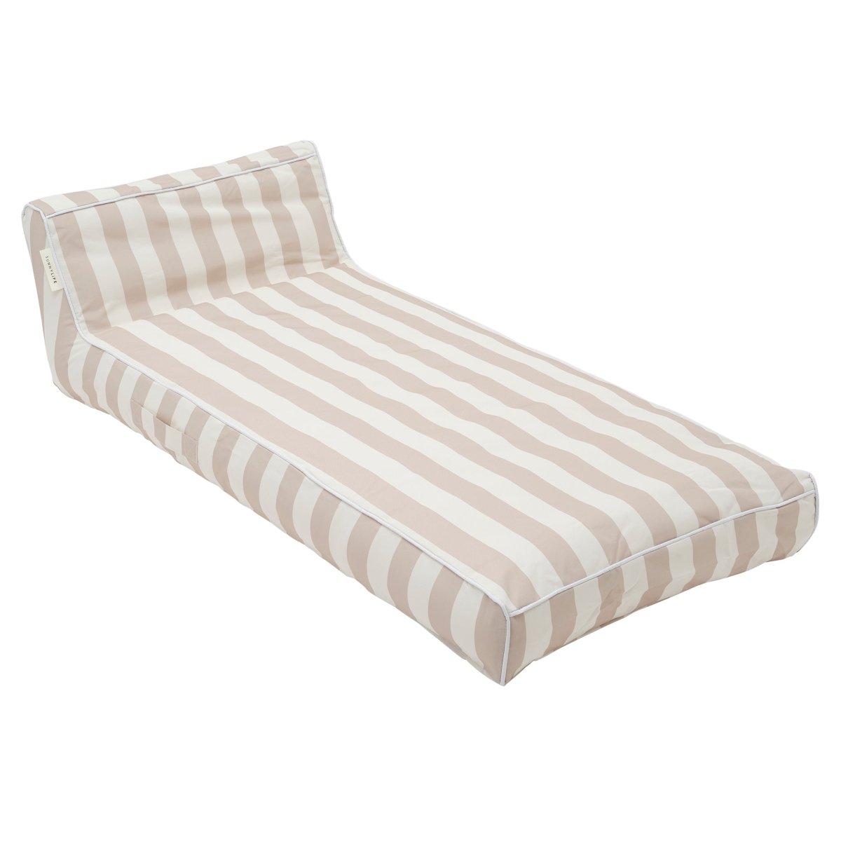 Luxe Lie-On Lounger - Oyster Stripe - SUNNYLiFE AU
