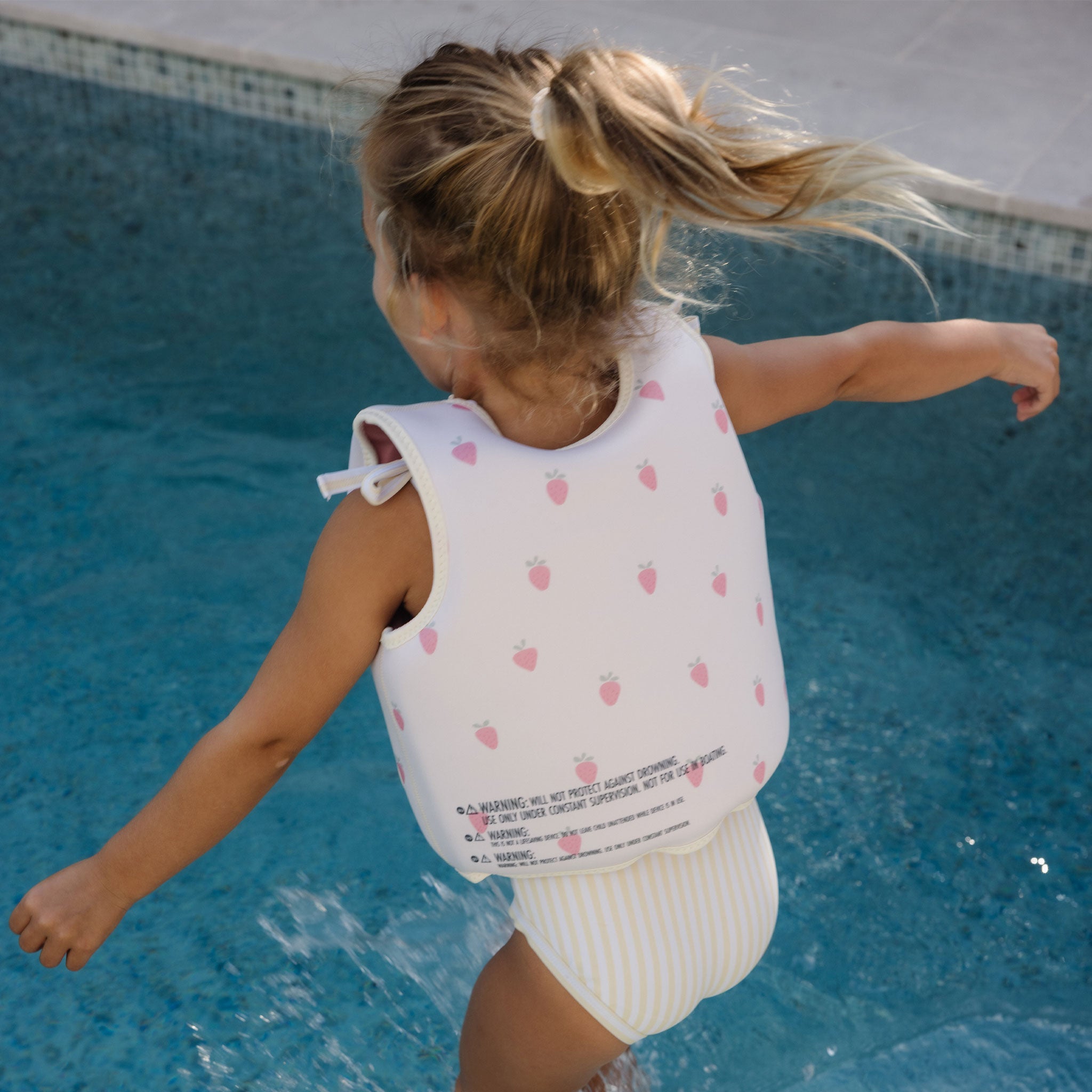 Kids Swim Vest 3-6 - Strawberry Sunshine