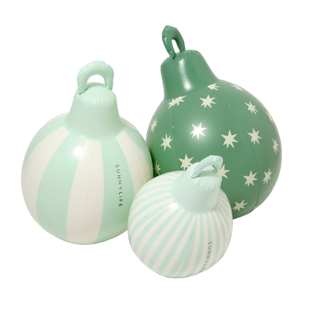 Light Up Christmas Baubles Green Set of 3 - SUNNYLiFE AU