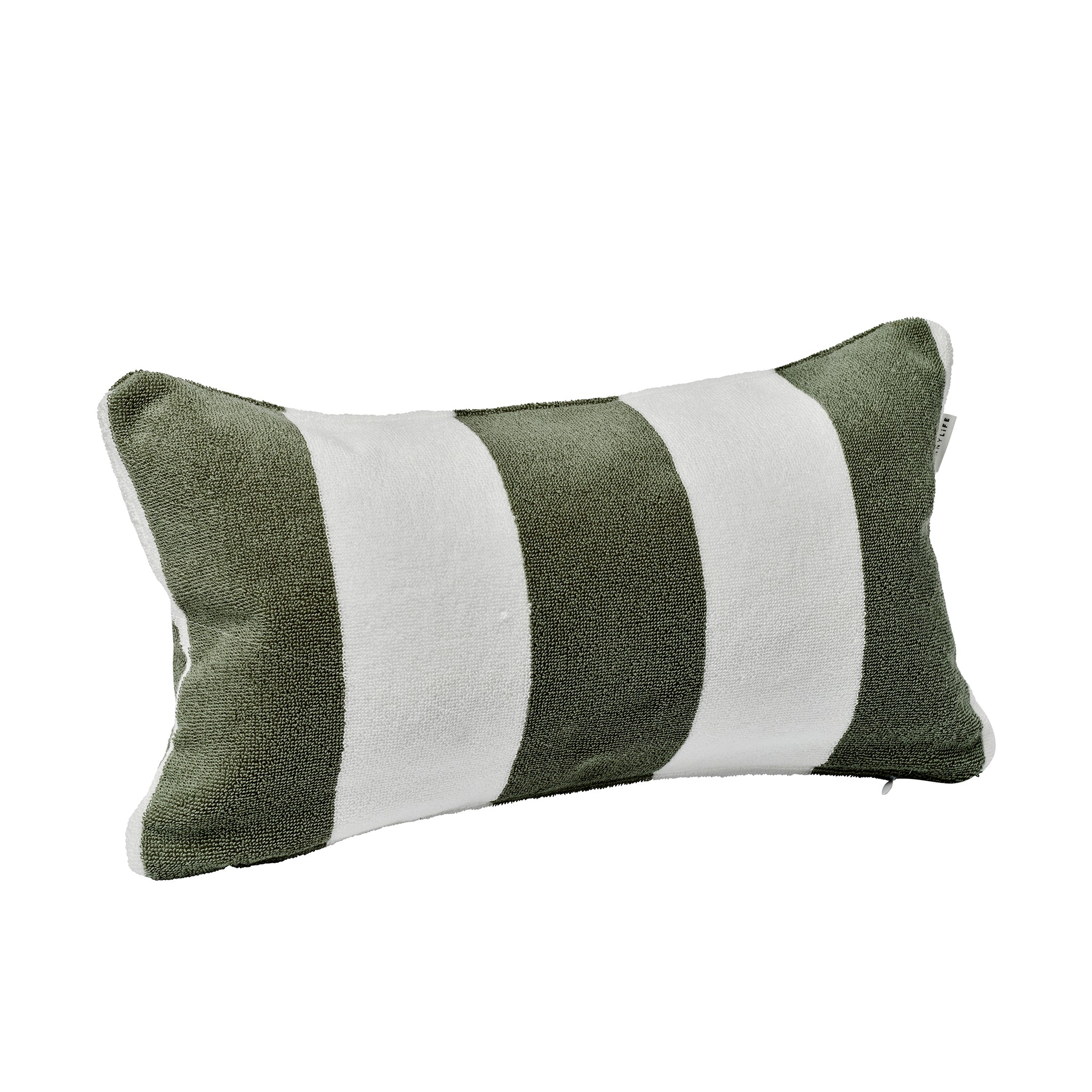 Beach Pillow - Olive Stripe