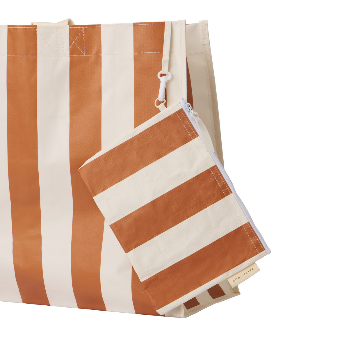 Carryall Beach Bag - Clay Stripe