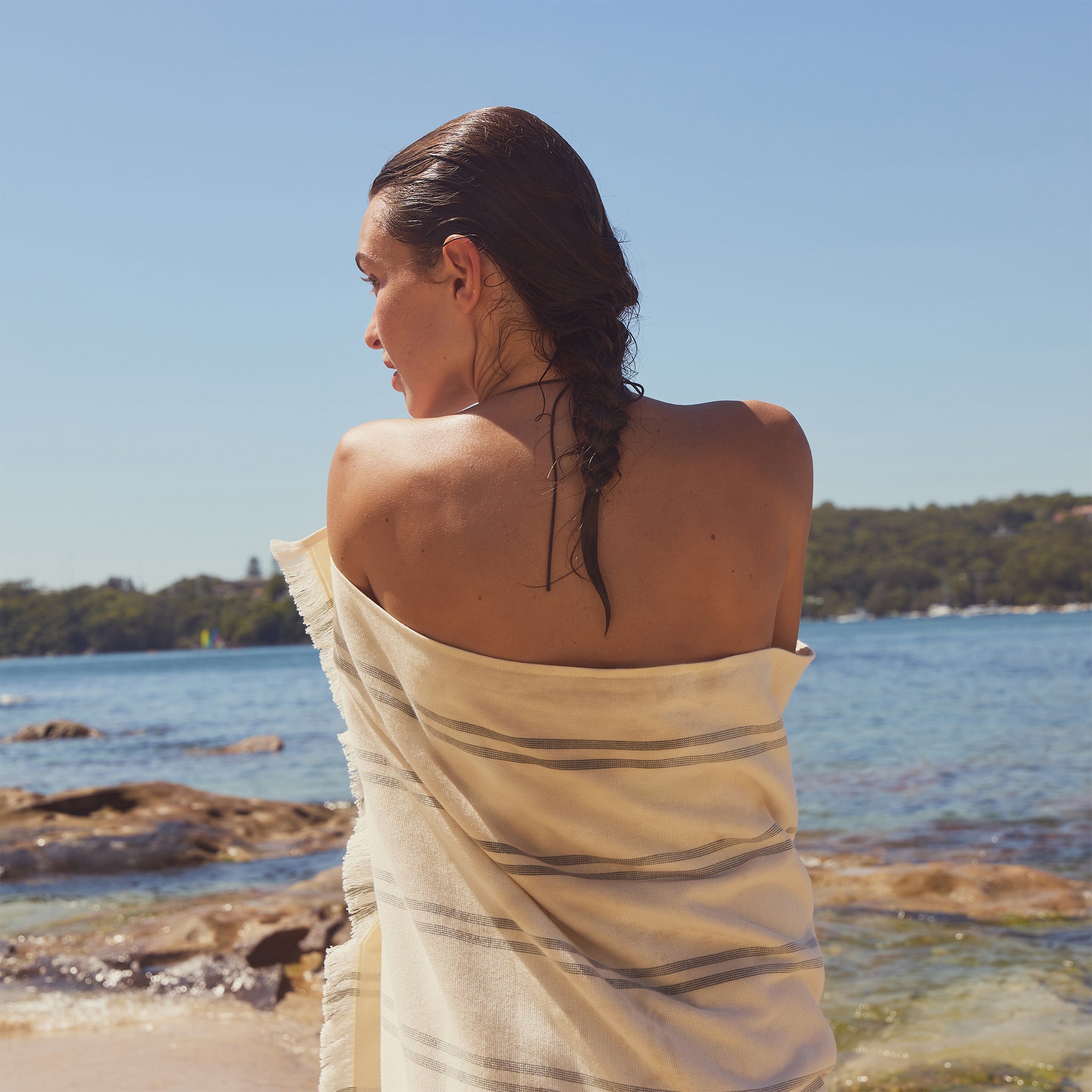 Fouta Towel - Olive Stripe