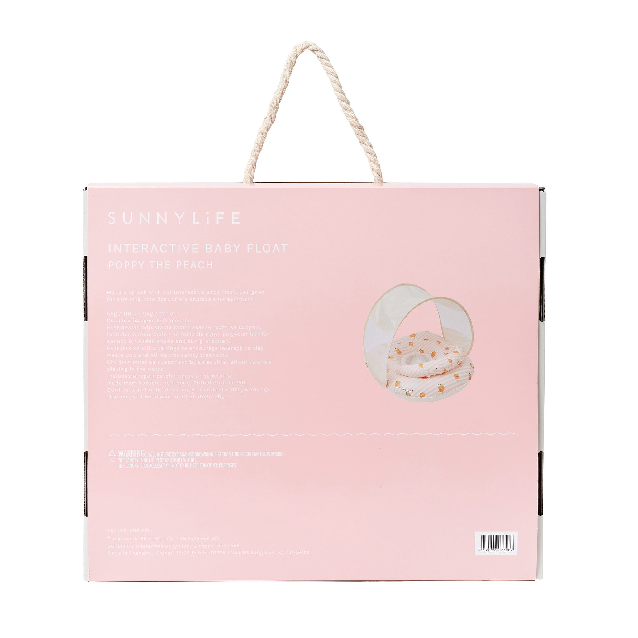 Interactive Baby Float - Poppy the Peach Pink Stripe