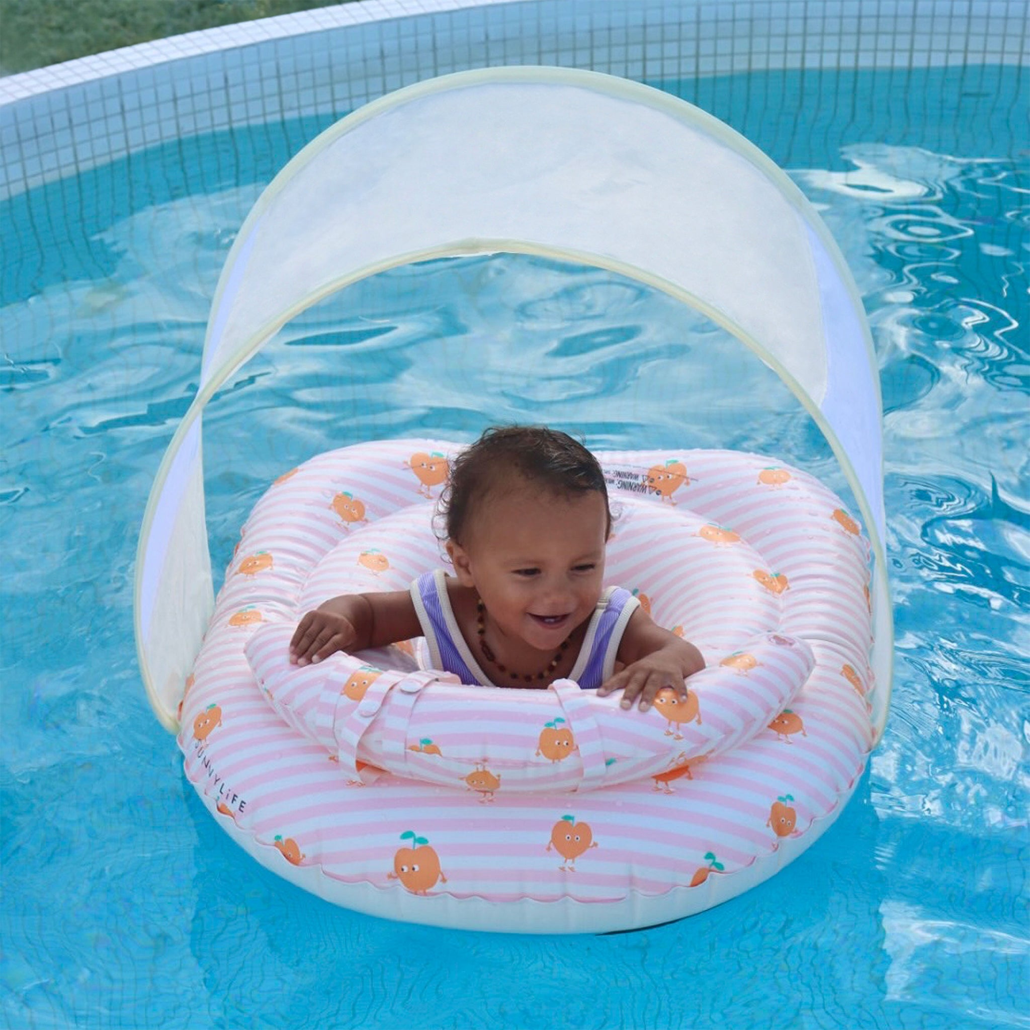 Interactive Baby Float - Poppy the Peach Pink Stripe