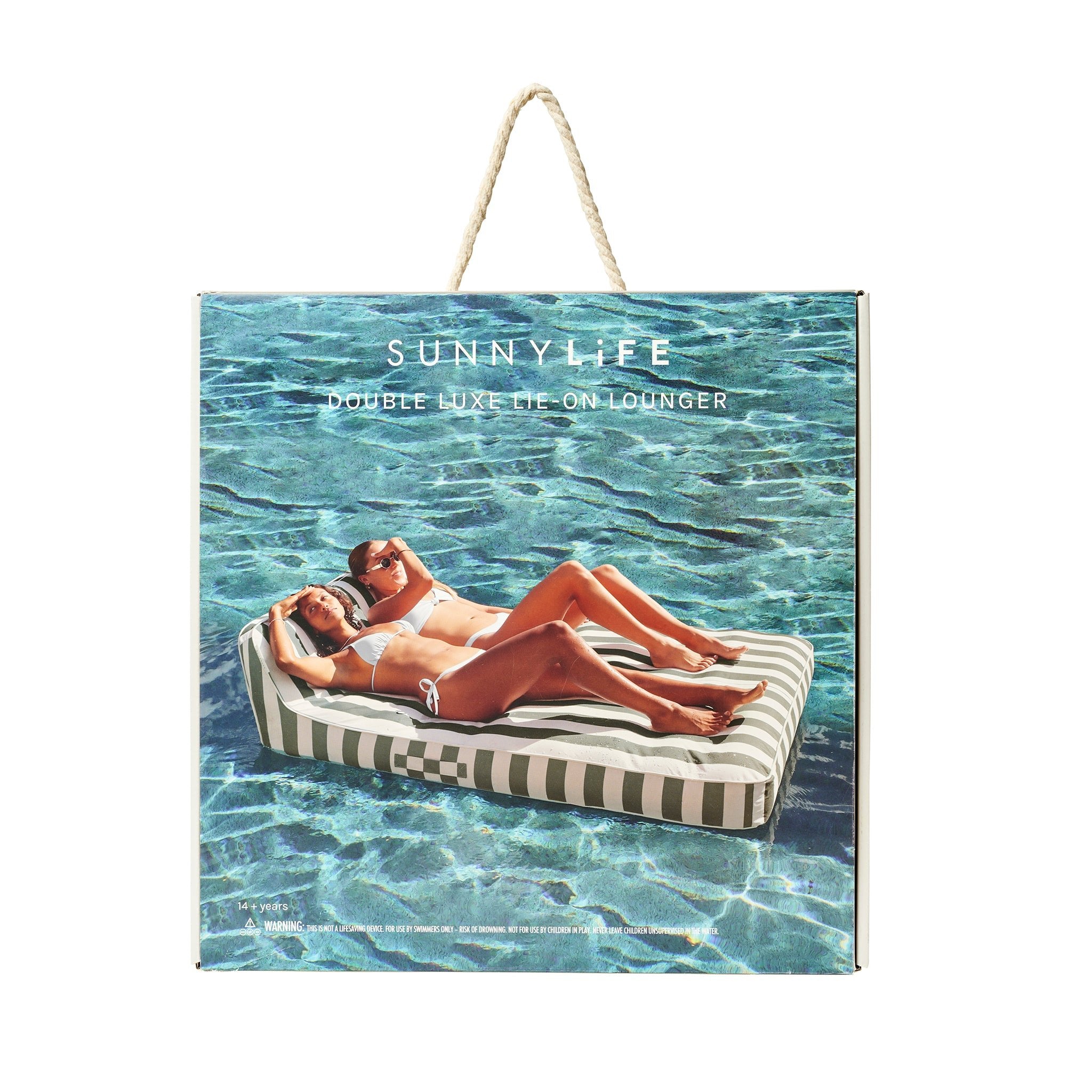 Luxe Double Lounger - Seagrass Stripe - SUNNYLiFE AU