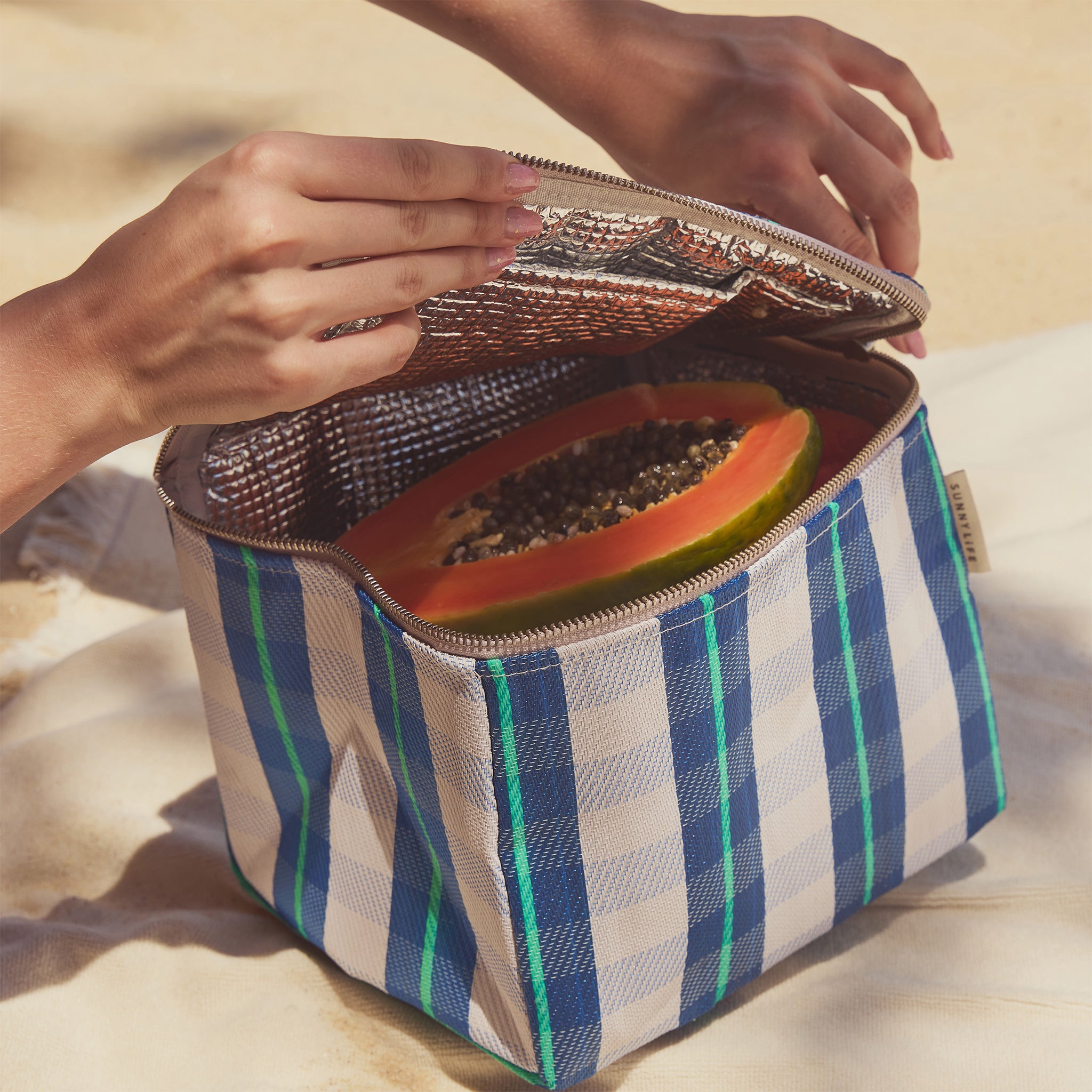 Cooler Lunch Bag - Blue Neon
