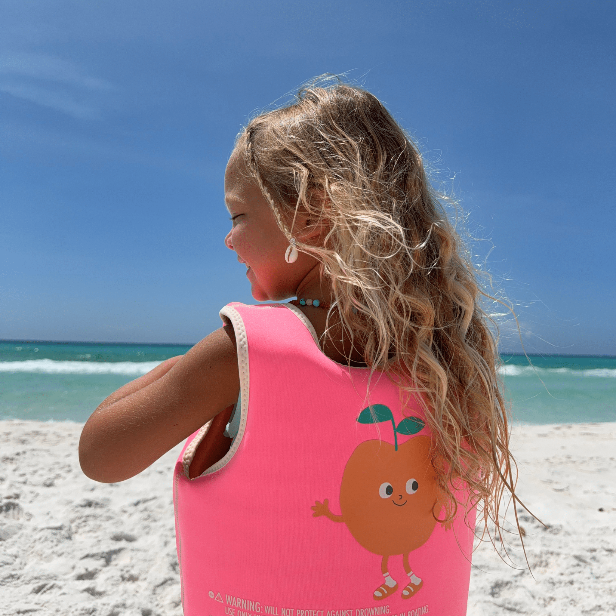 Kids Swim Vest 3-6 - Poppy the Peach - SUNNYLiFE AU