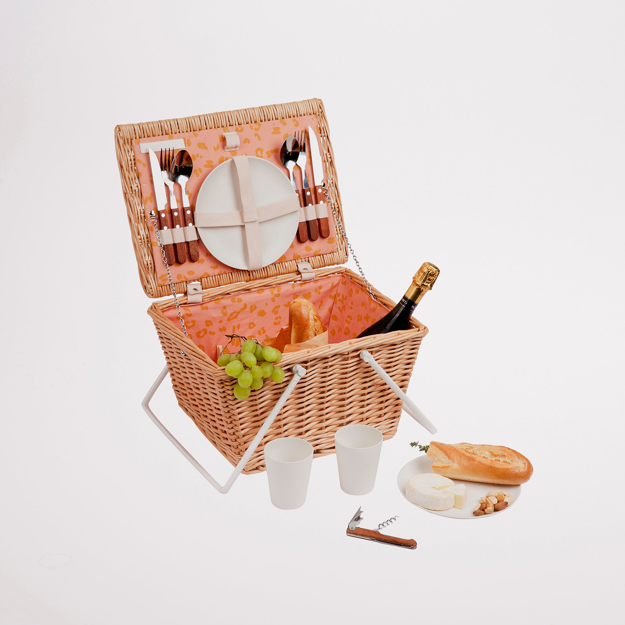 Small Picnic Basket | Call Of The Wild - Peachy Pink