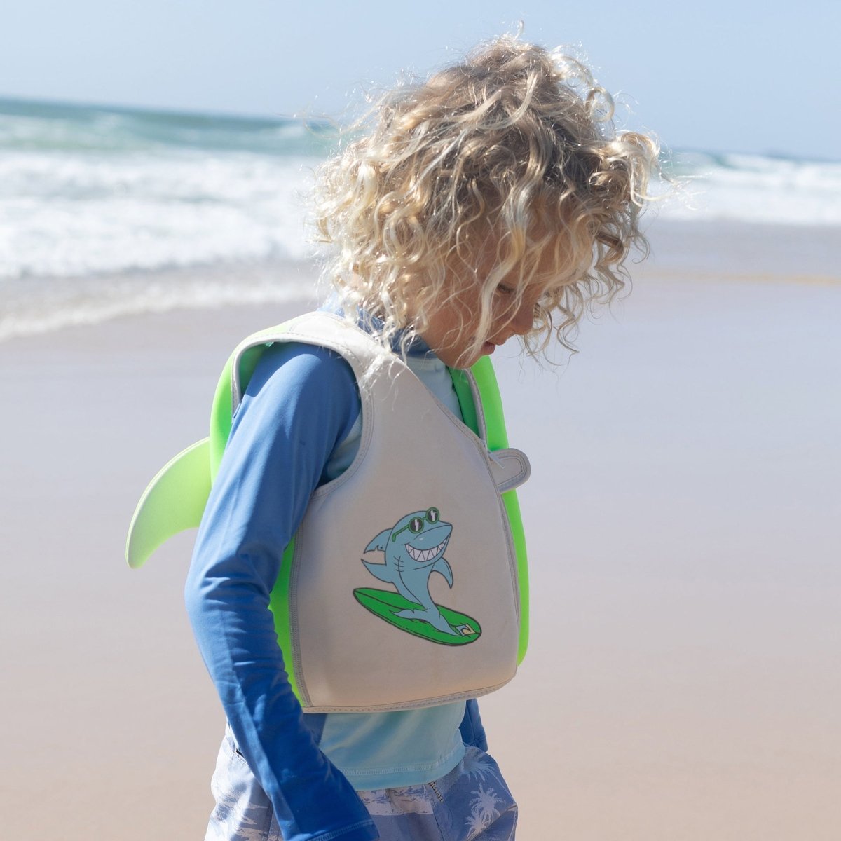 Kids Swim Vest 3 - 6 - Shred Shark - SUNNYLiFE AU