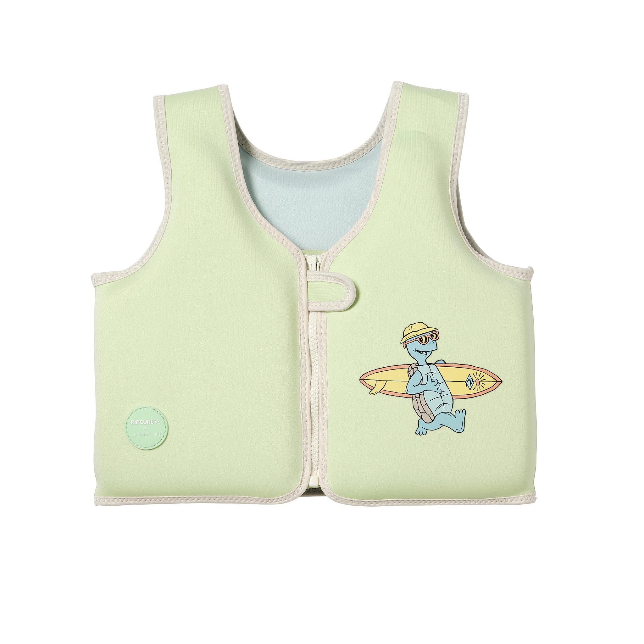 Kids Swim Vest 3-6 Shred Turtle Aqua