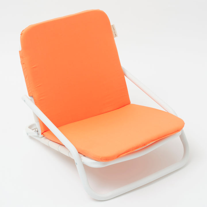 cushioned beach chair seat canvas orange s31cbccm