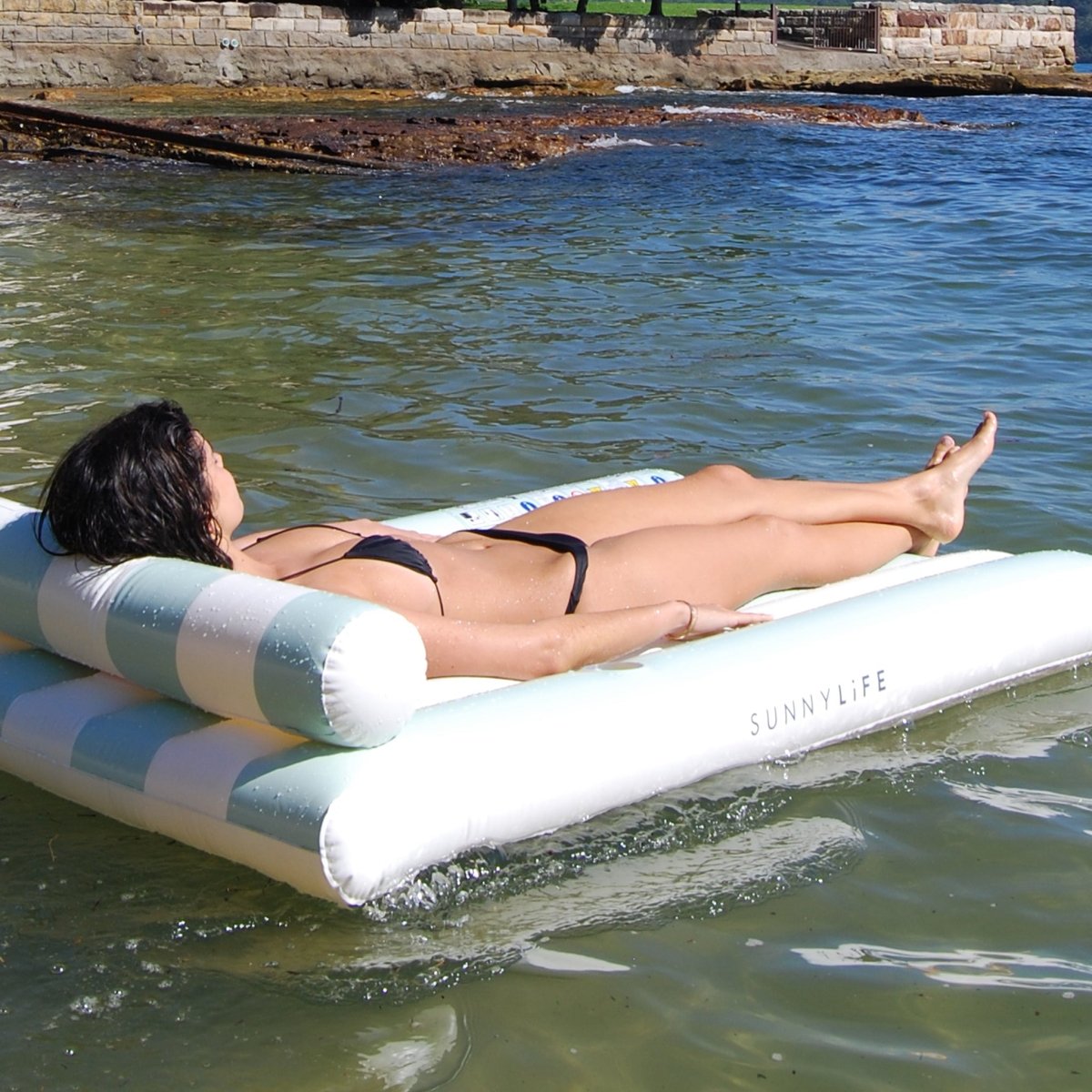 Luxe Lilo Green Stripe SUNNYLiFE