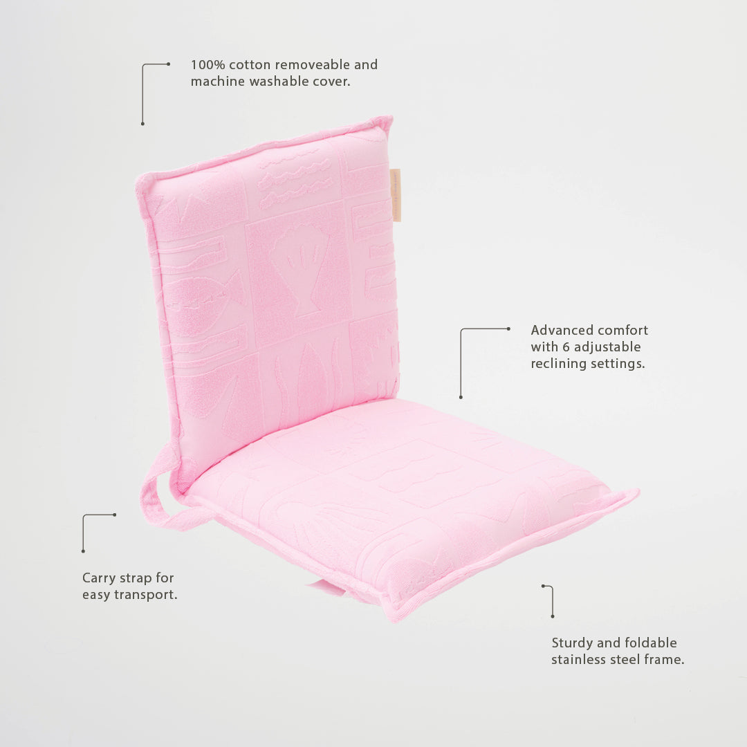 Terry Folding Seat | De Playa Pink