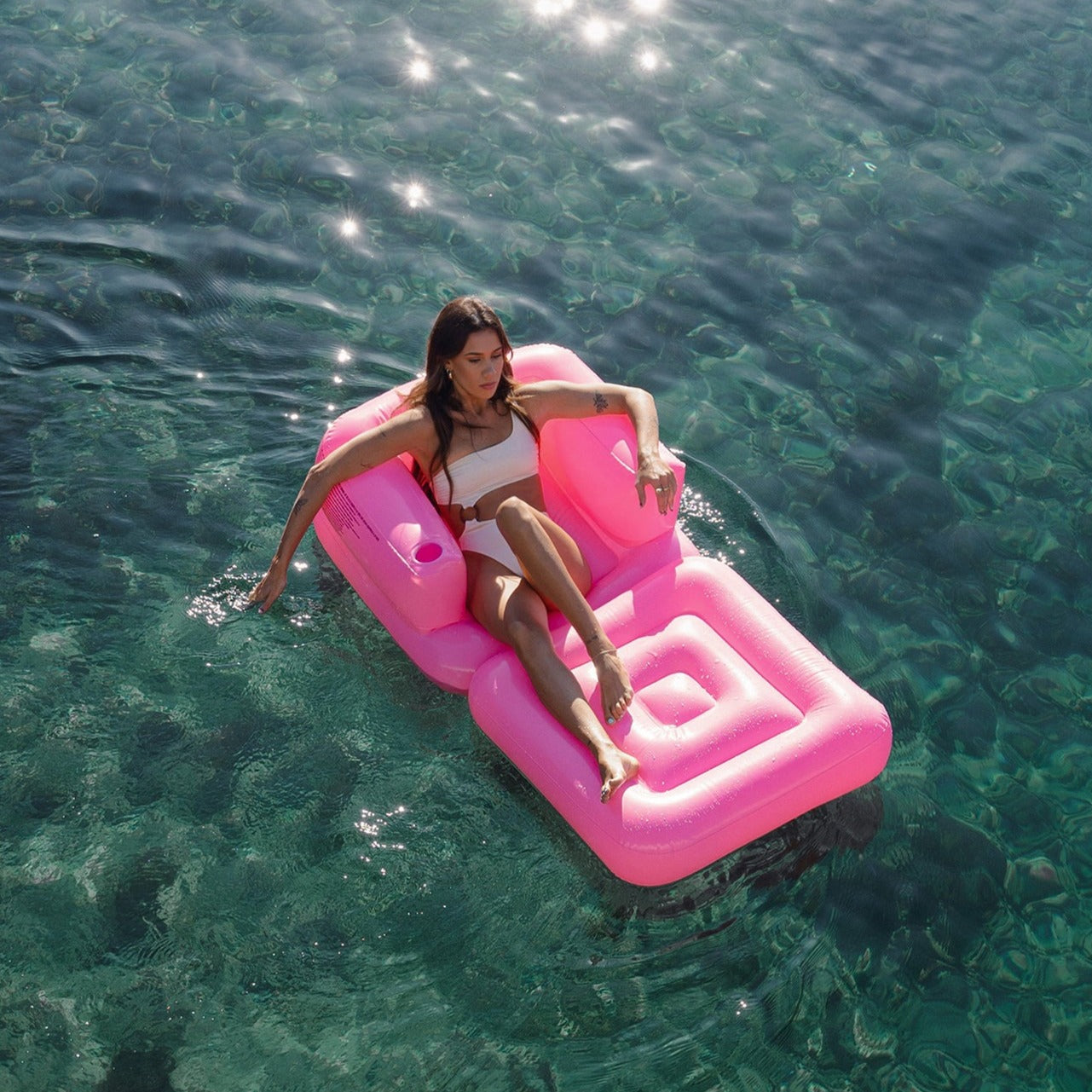 Inflatable Lilo Chair | Neon Pink