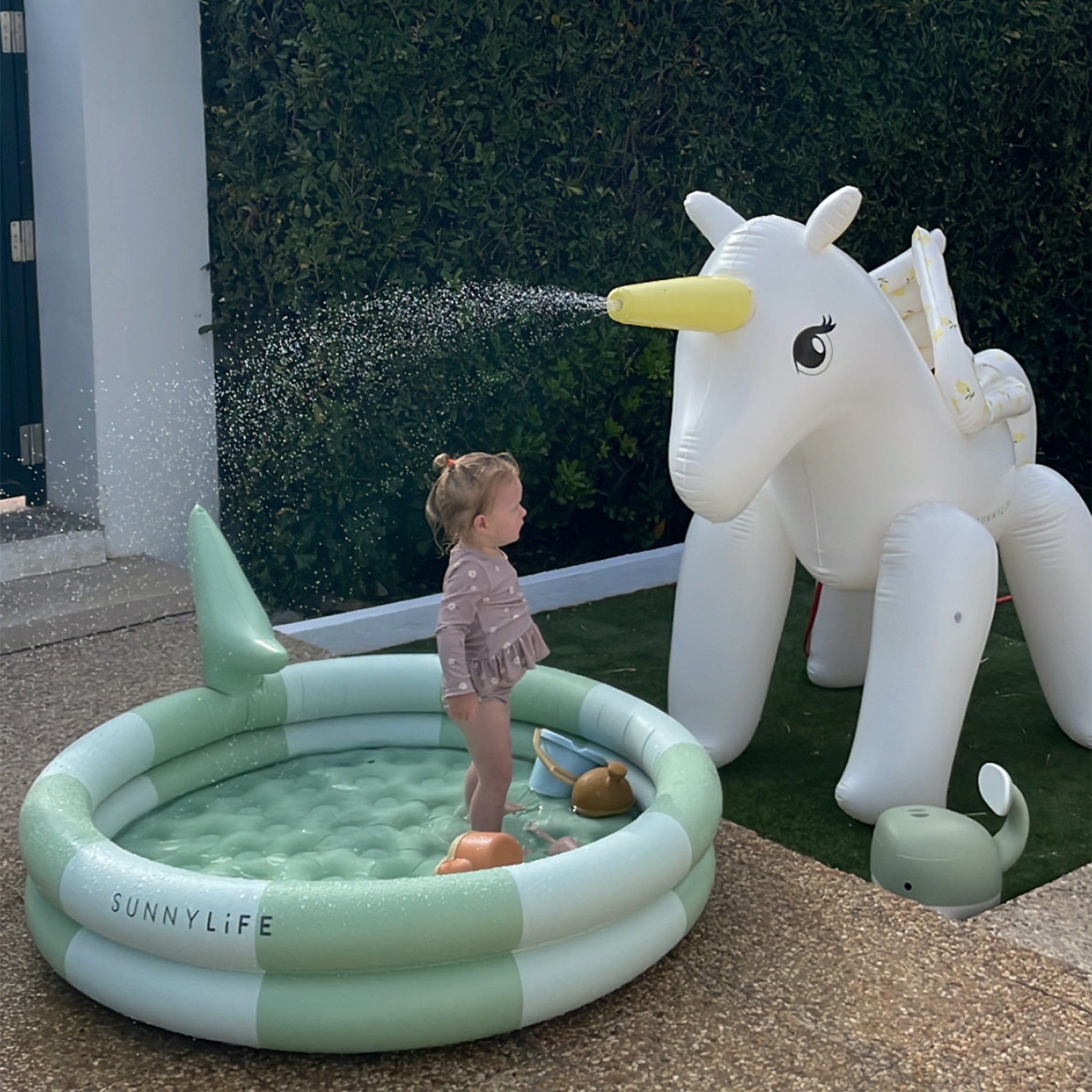 Inflatable Backyard Pool | Shark Tribe Khaki