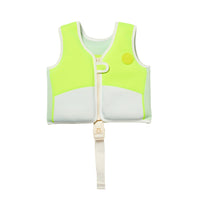 Swim Vest 1-2 - Shark Tribe Blue Neon Citrus