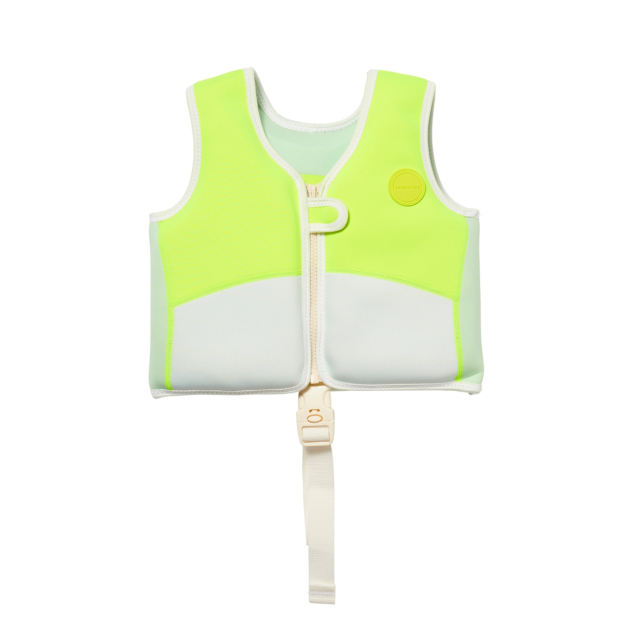Swim Vest 1-2 - Shark Tribe Blue Neon Citrus