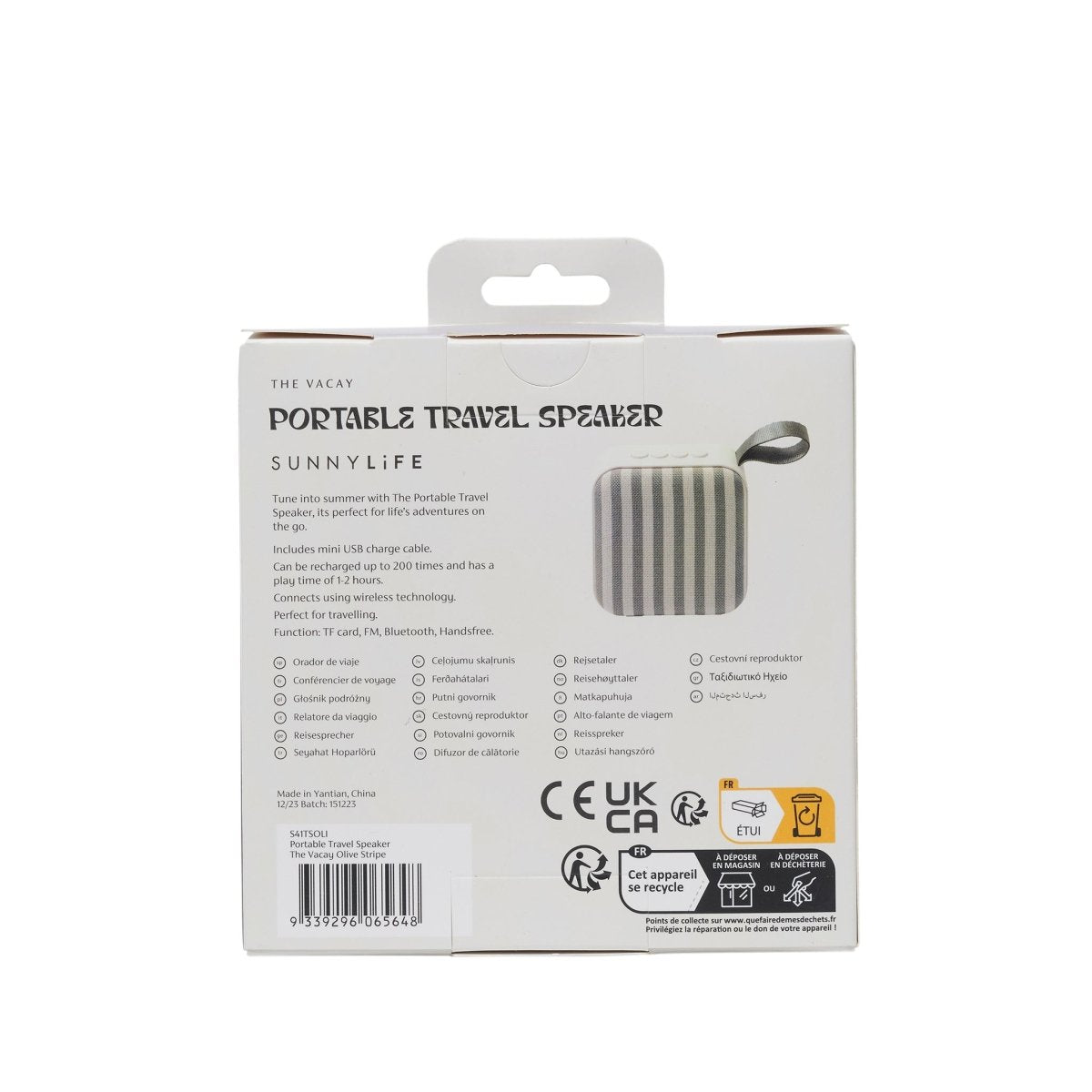 Portable Travel Speaker - The Vacay - SUNNYLiFE AU