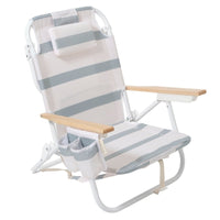 Deluxe Beach Chair  - Sea Sage Stripe