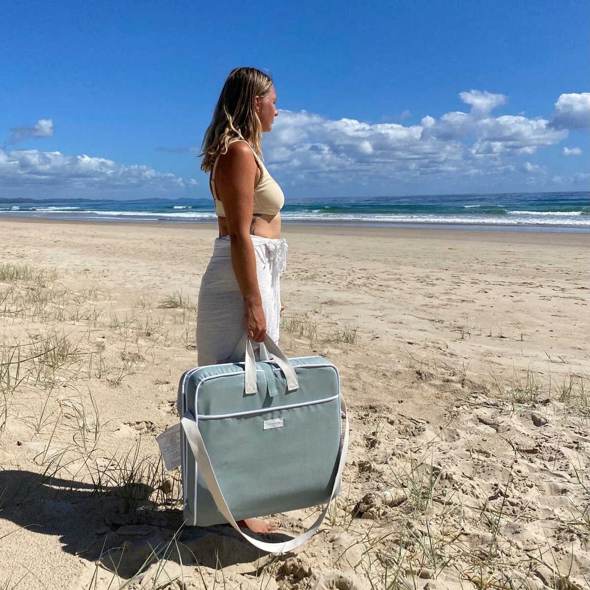 Take Anywhere Folding Chair - Sea Sage - SUNNYLiFE AU