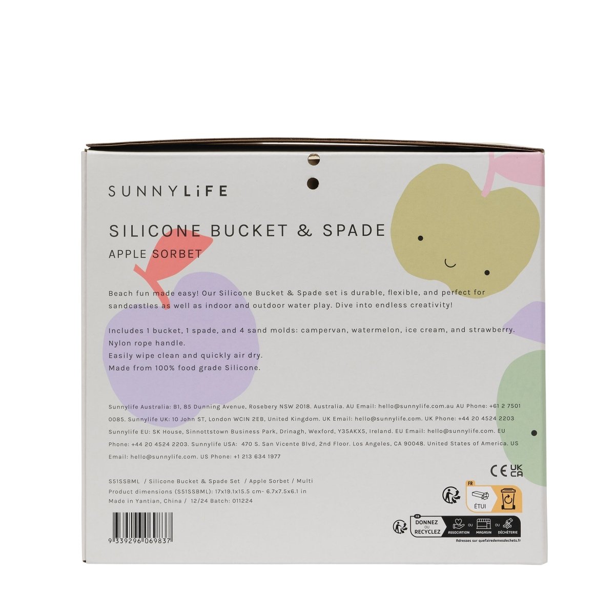 Silicone Bucket & Spade Set - Apple Sorbet - SUNNYLiFE AU