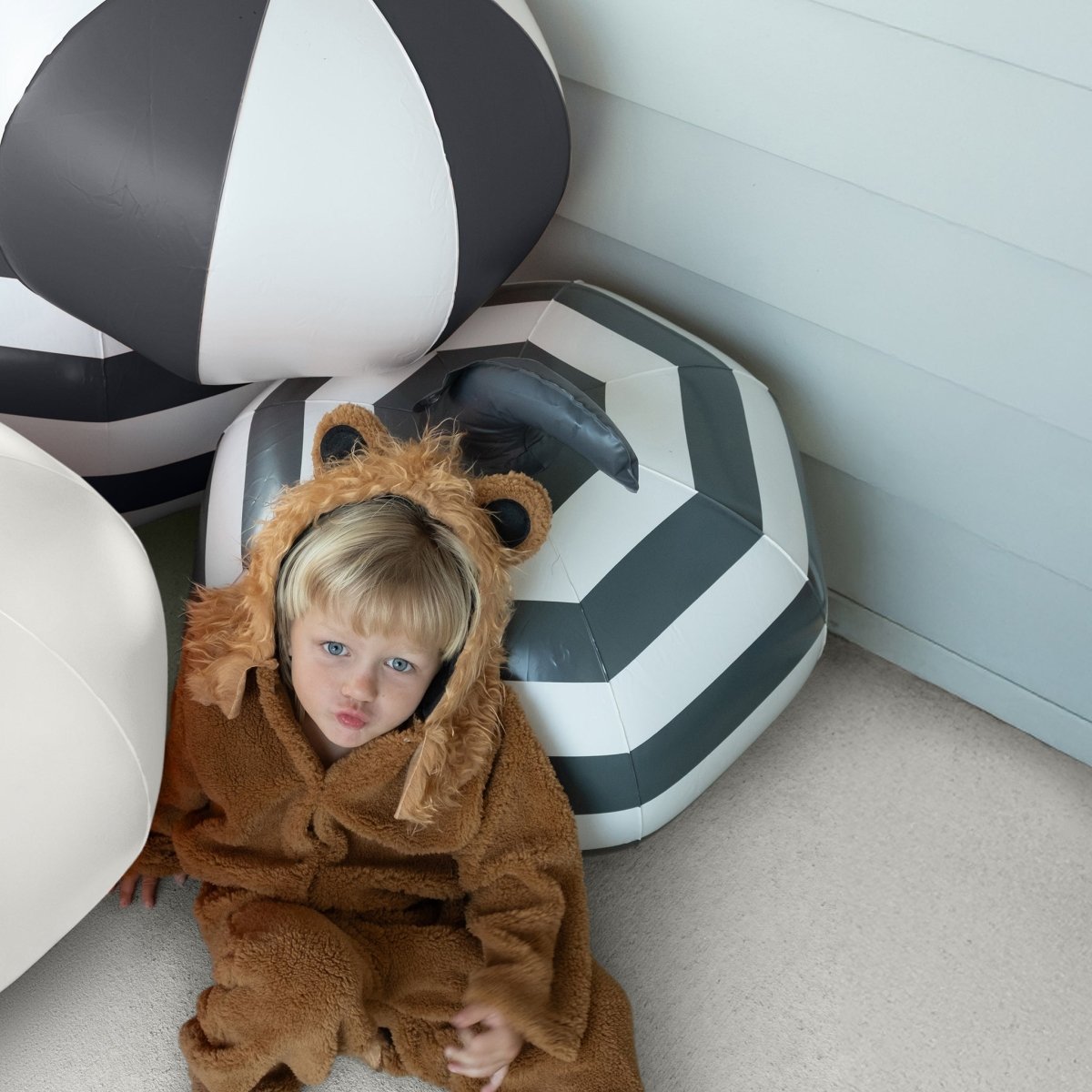 Light Up Black & White Inflatable Halloween Pumpkins Set of 3 - SUNNYLiFE AU