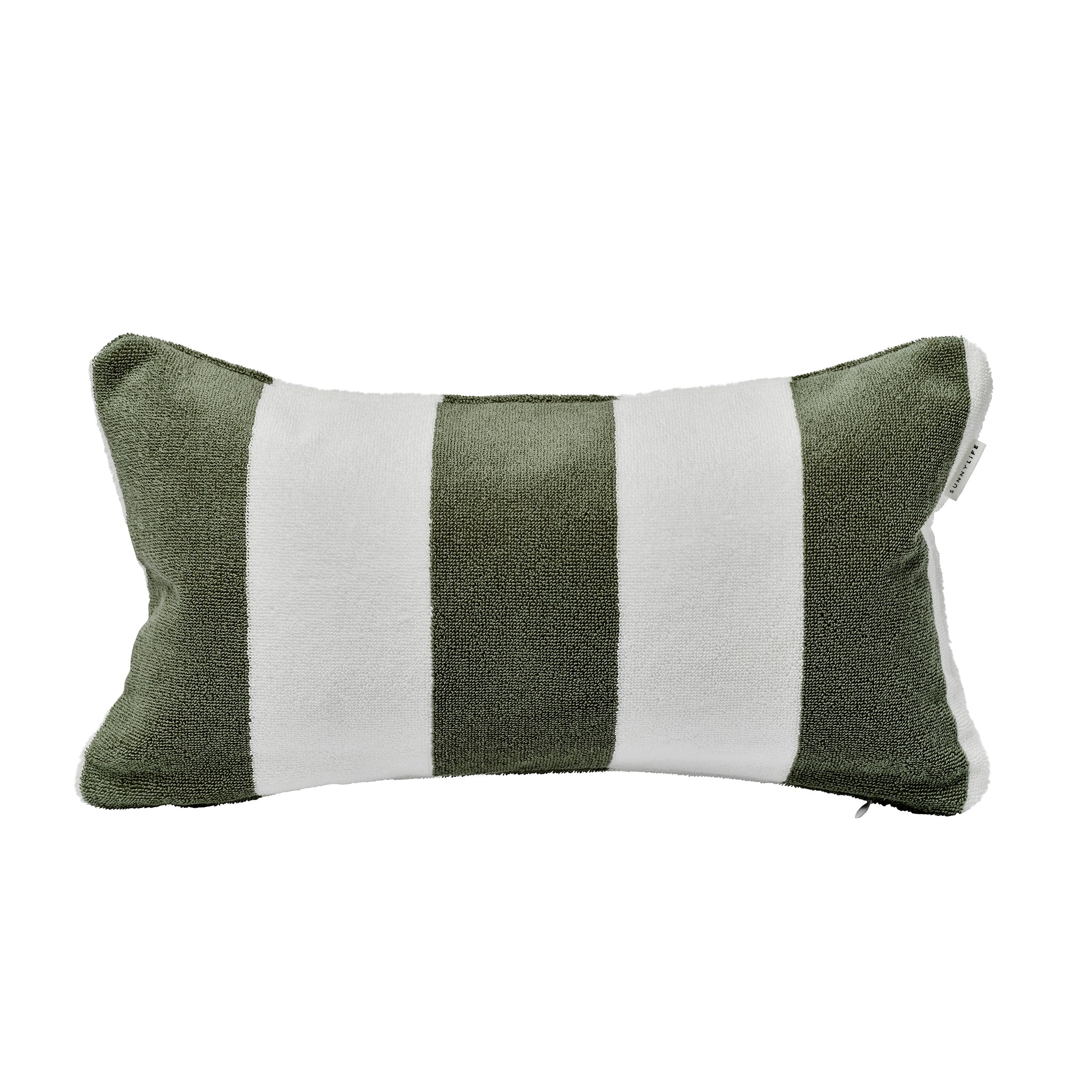 Beach Pillow - Olive Stripe