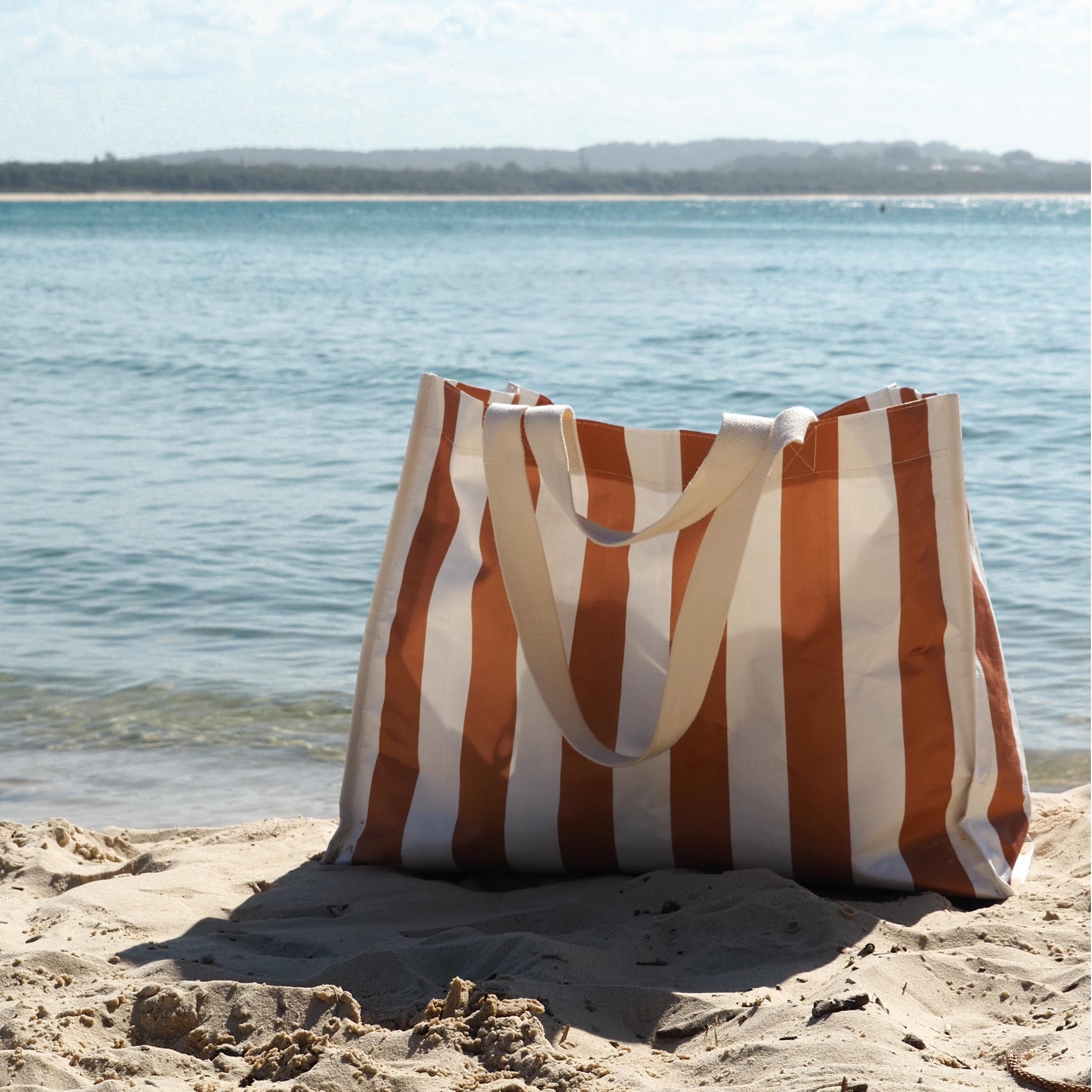 Carryall Beach Bag - Clay Stripe - SUNNYLiFE AU