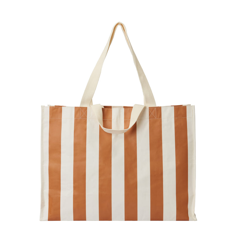 Carryall Beach Bag - Clay Stripe