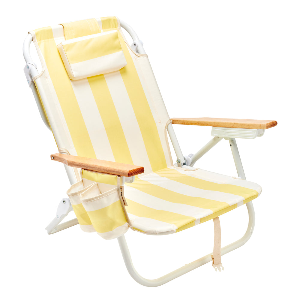 Beach Chair Deluxe - La Mer Limon Stripe - SUNNYLiFE AU