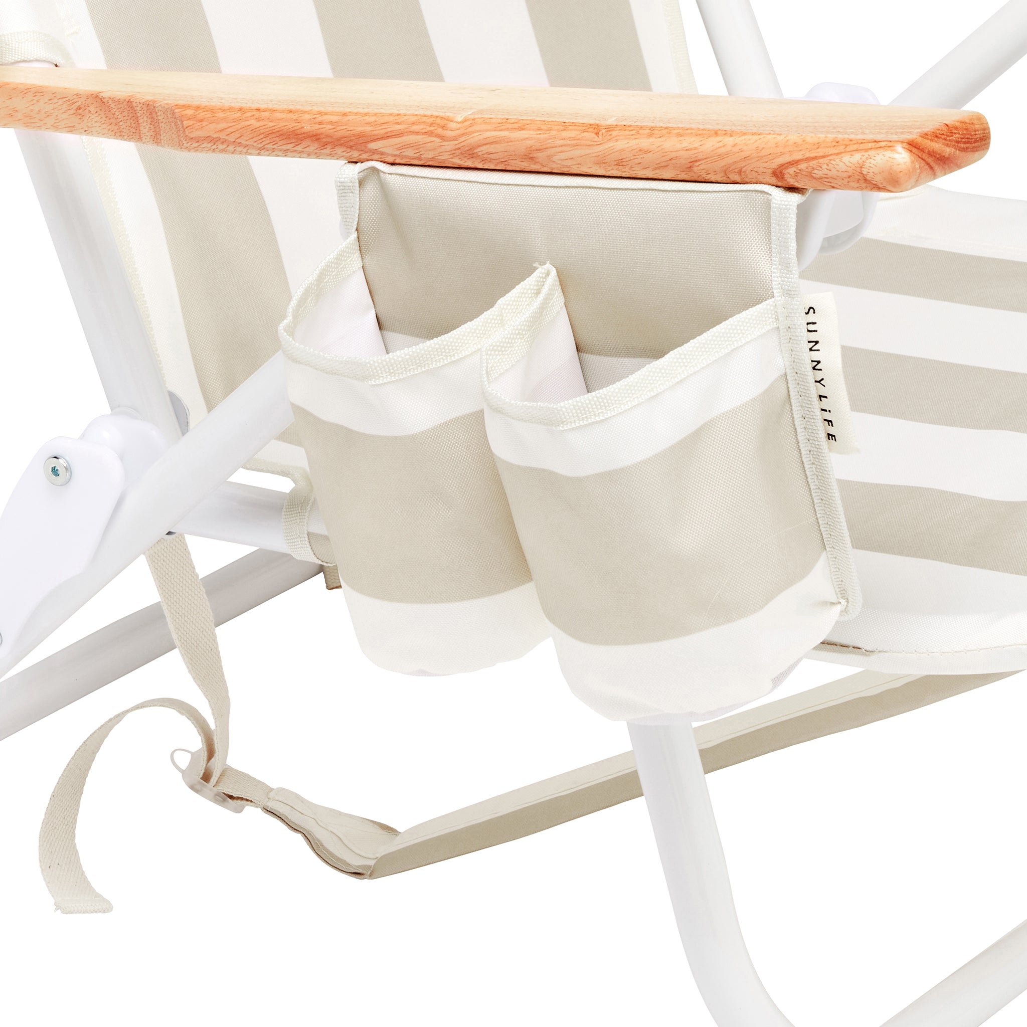 Beach Chair Deluxe - Oyster Stripe