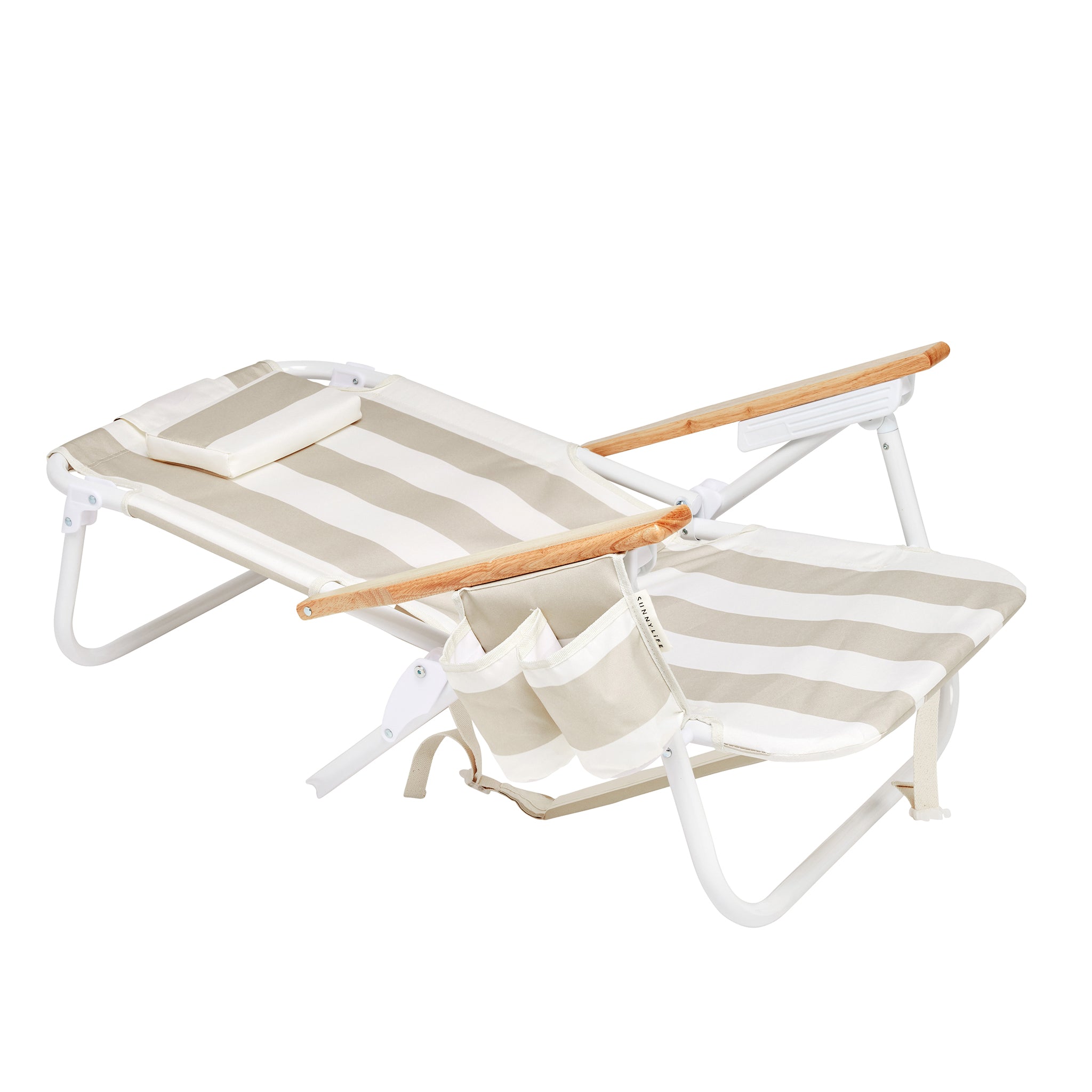 Beach Chair Deluxe - Oyster Stripe