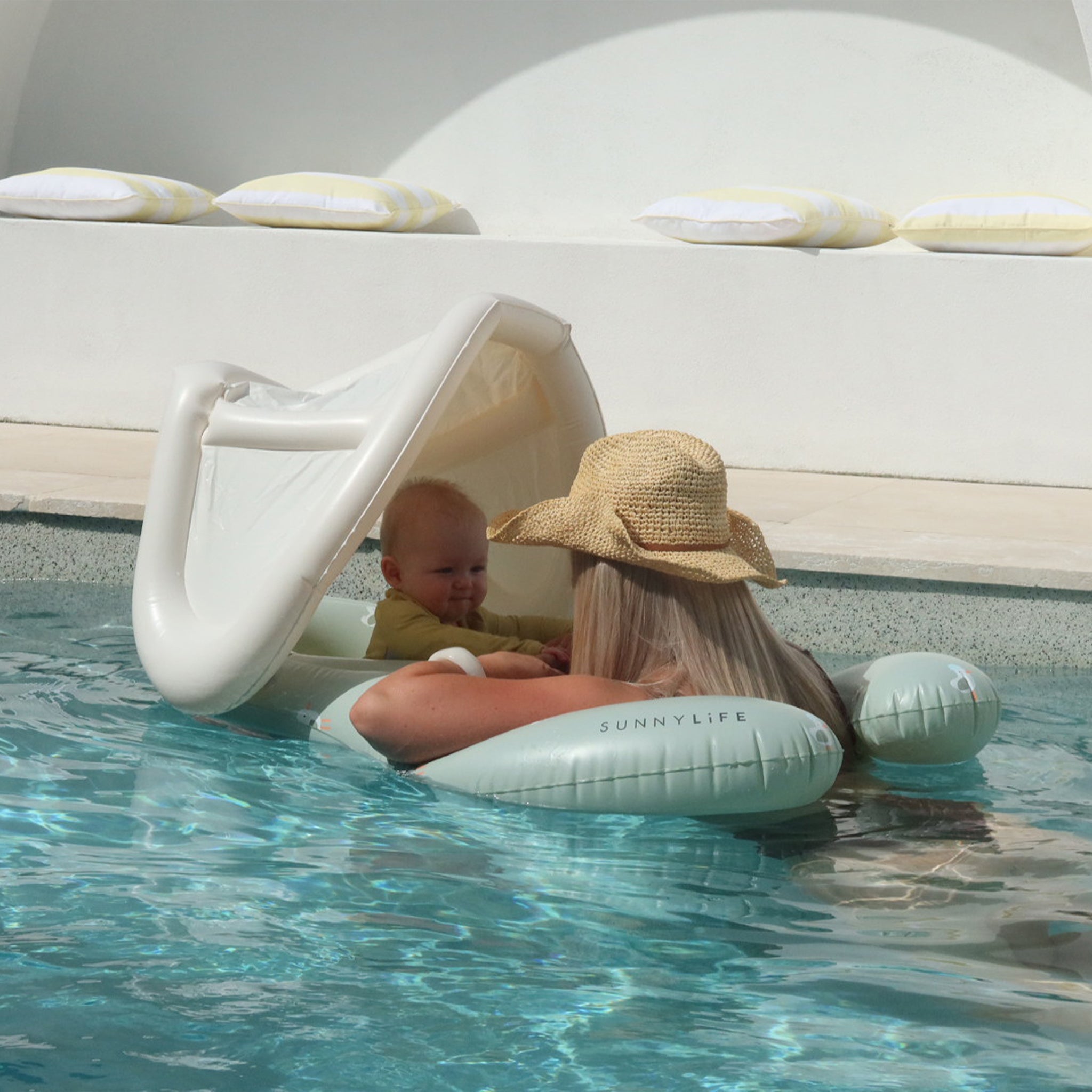 Float Together Baby Seat - Sammy the Seagull Green