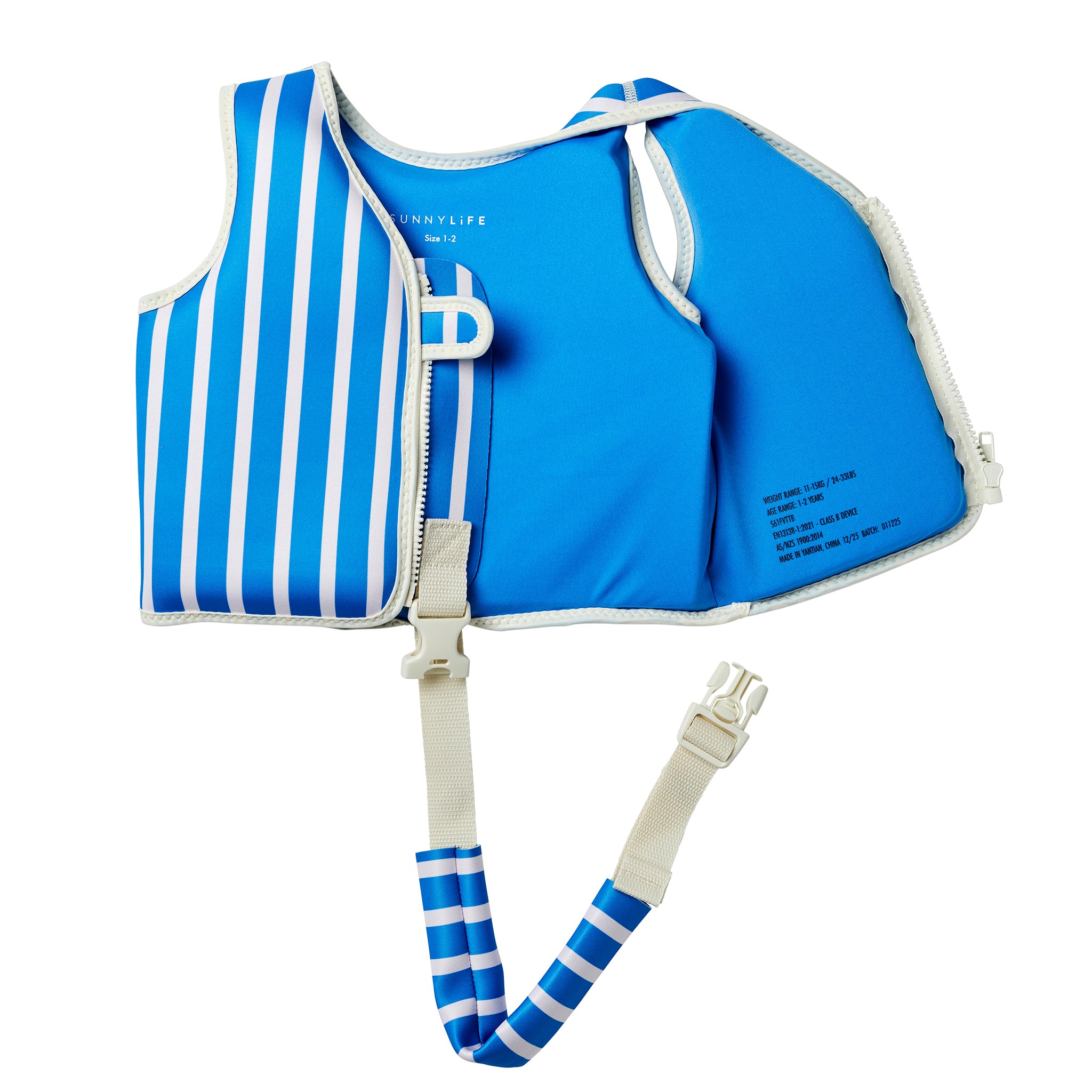 Kids Swim Vest 1-2 - Tino the Tiger Blue