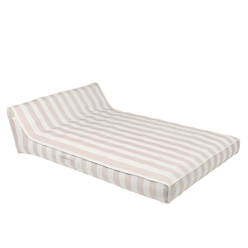 Luxe Double Lounger - Oyster Stripe