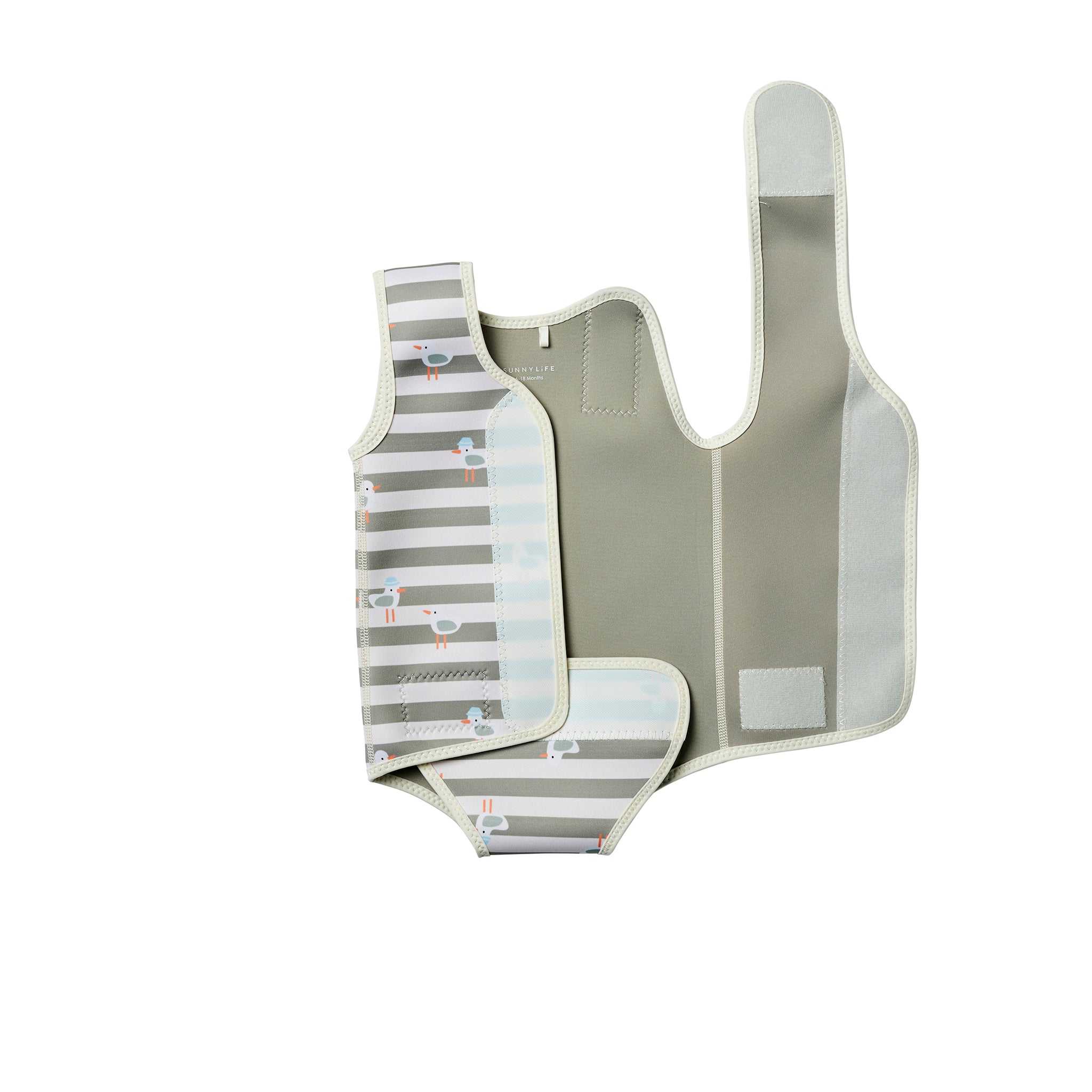Baby Wetsuit - Sammy the Seagull Green Stripe