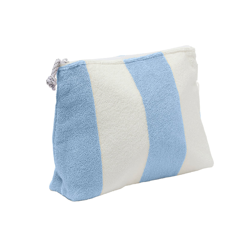 Terry Beach Pouch - Blue Stripe