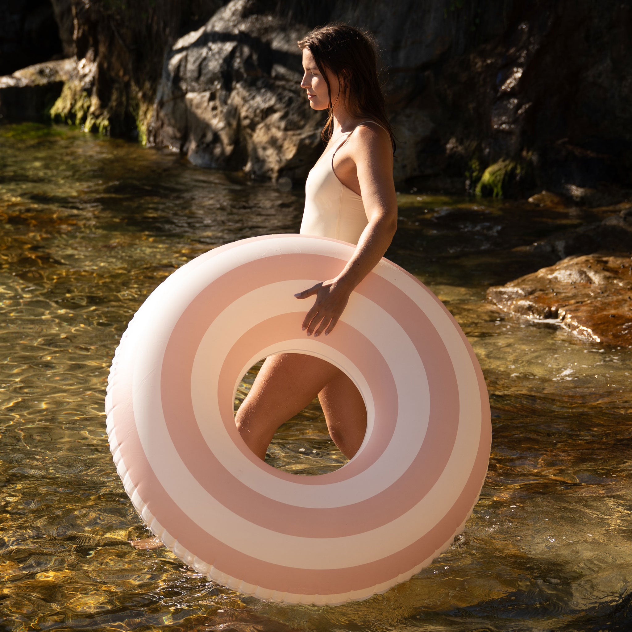 Pool Ring - Pink Clay Circles
