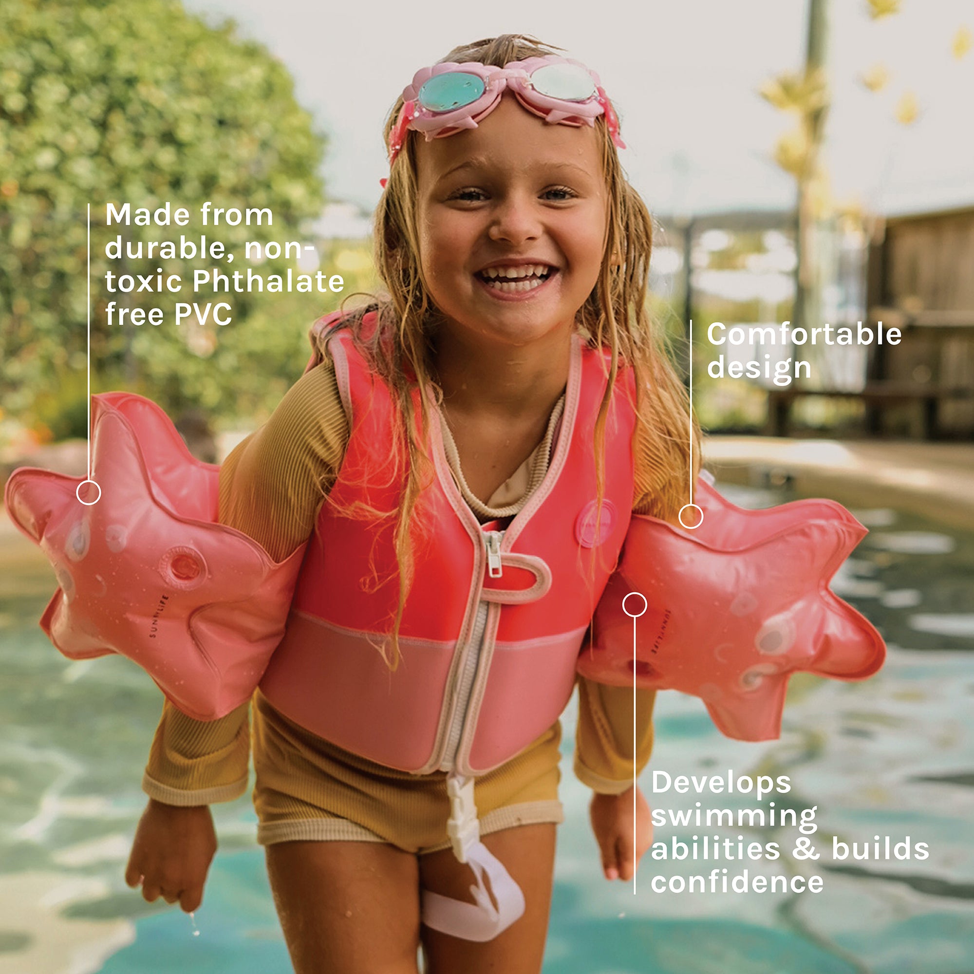 Float Bands | Melody the Mermaid Strawberry - SUNNYLiFE