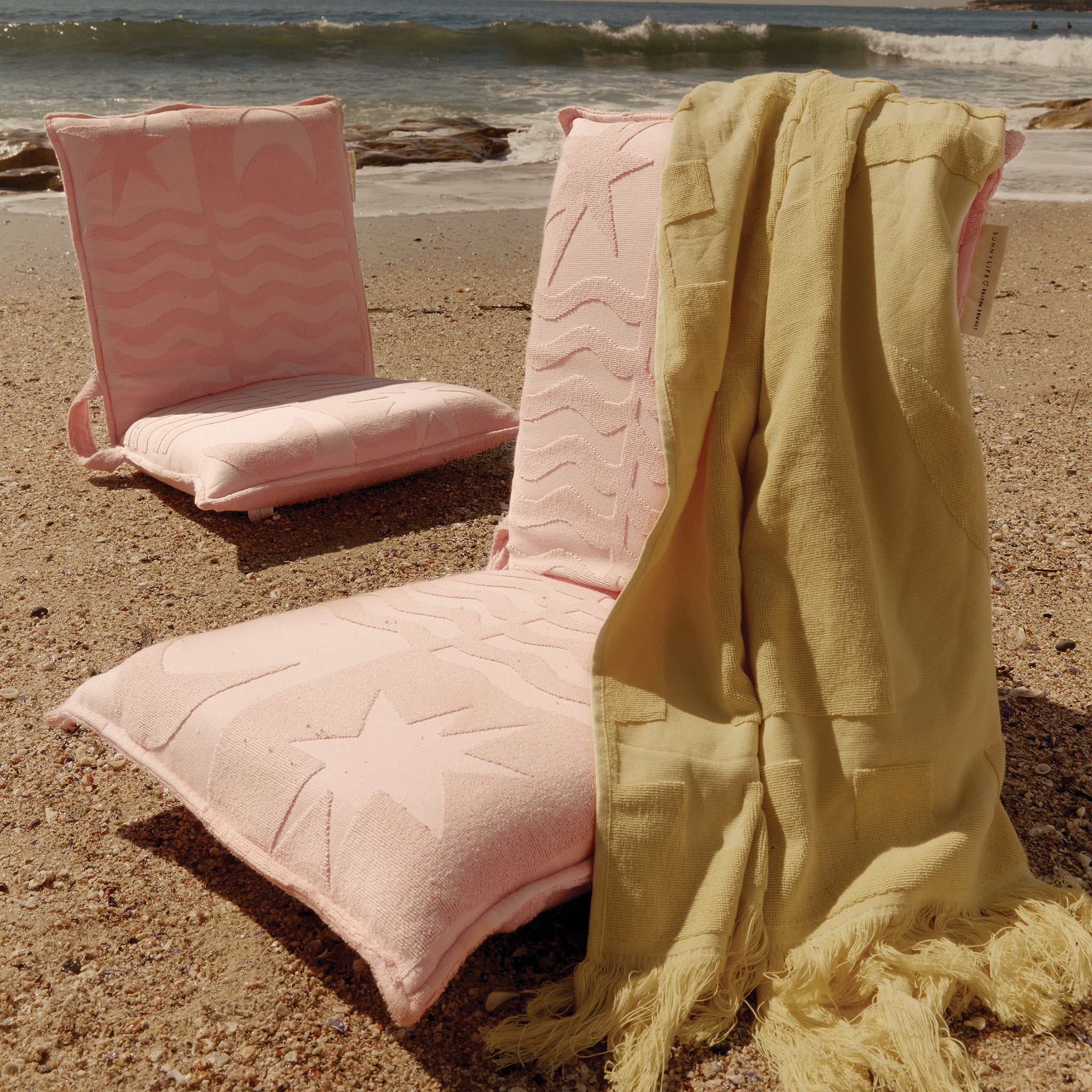 Terry Travel Lounger Chair | Salmon