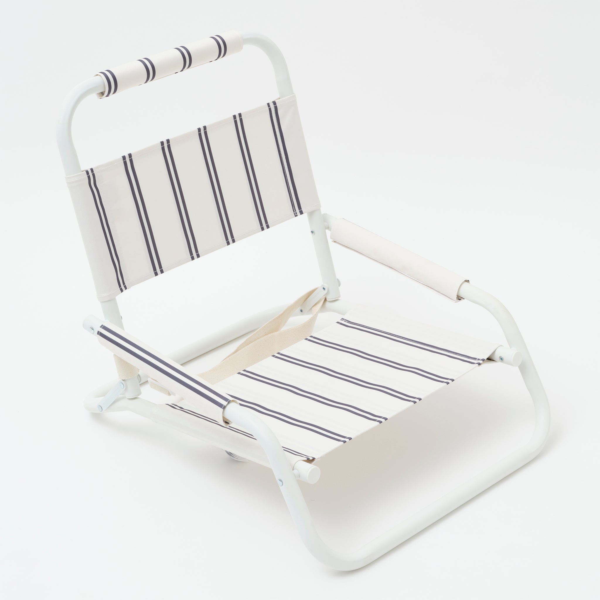 beach chair seat charcoal stripe whiteblack s31bchcs