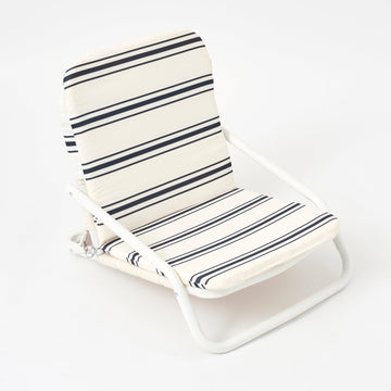 cushioned beach chair seat casa whiteblack s31cbcis